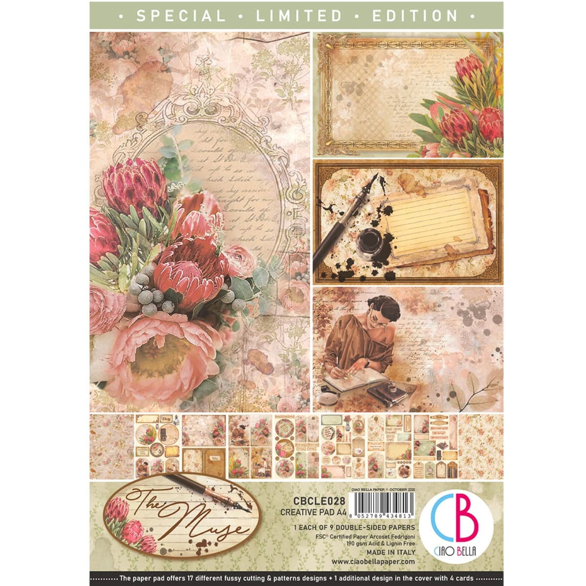 Ciao Bella The Muse Limited Edition Creative Pad A4 9/Pkg