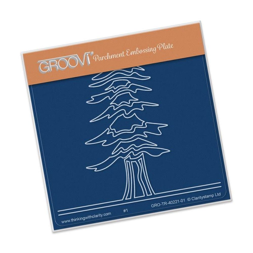 Groovi Abstract Trees (Spruce) Plate A6 Sq