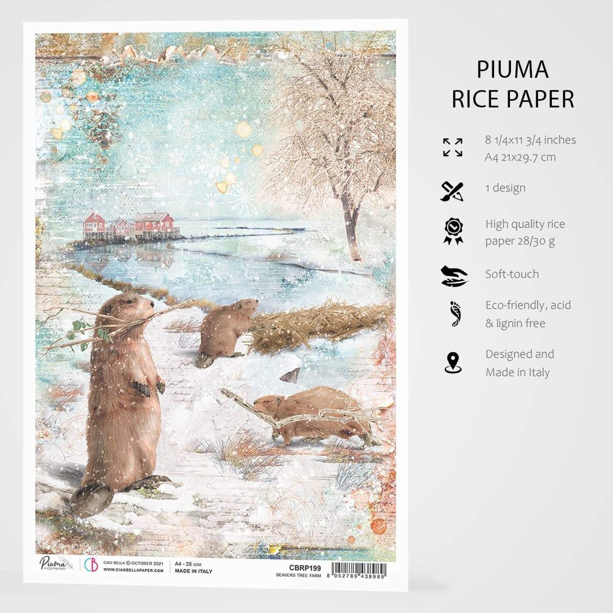 Ciao Bella Rice Paper A4 Winter Mood