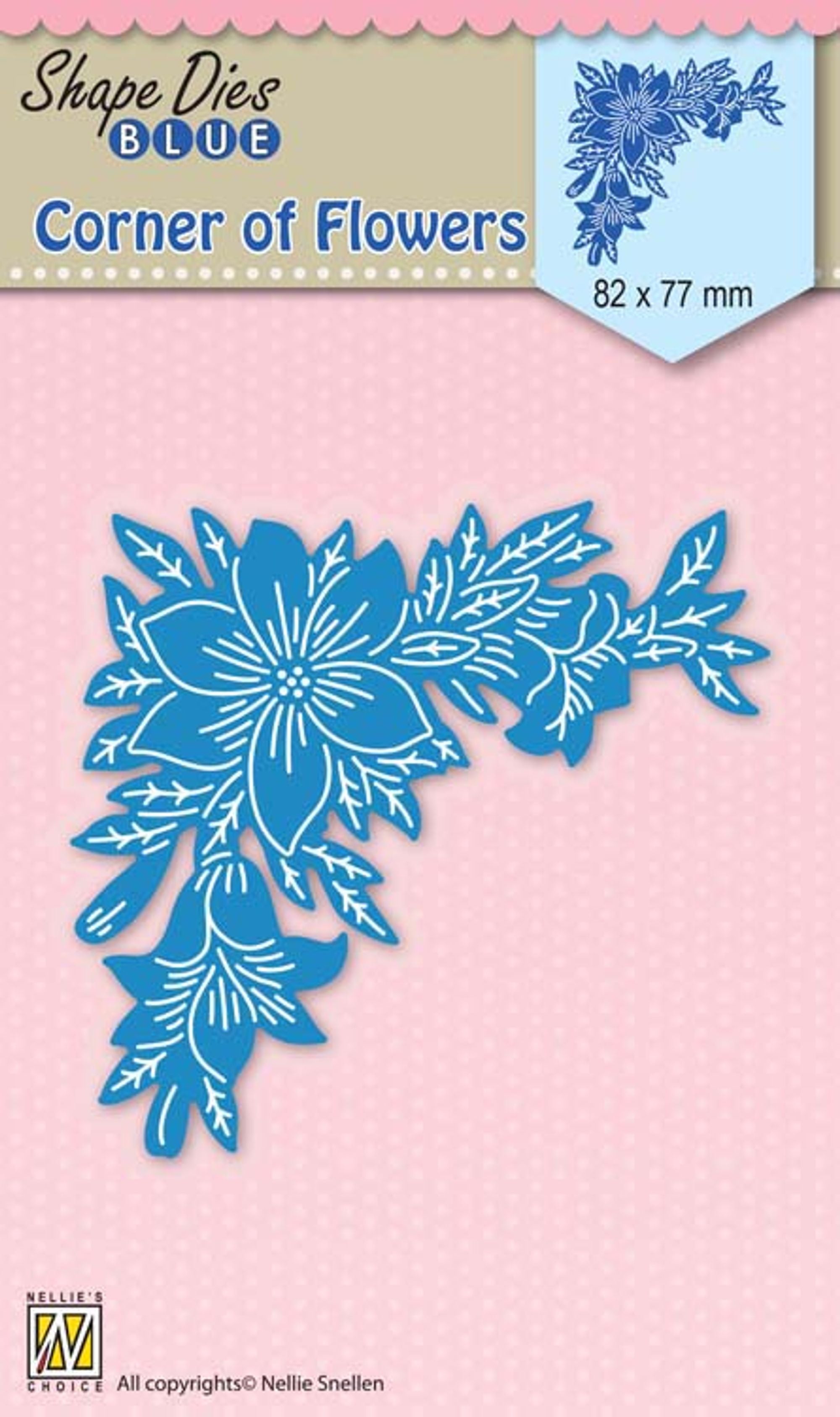 Nellie's Choice - Shape Die Blue Corners of Flowers