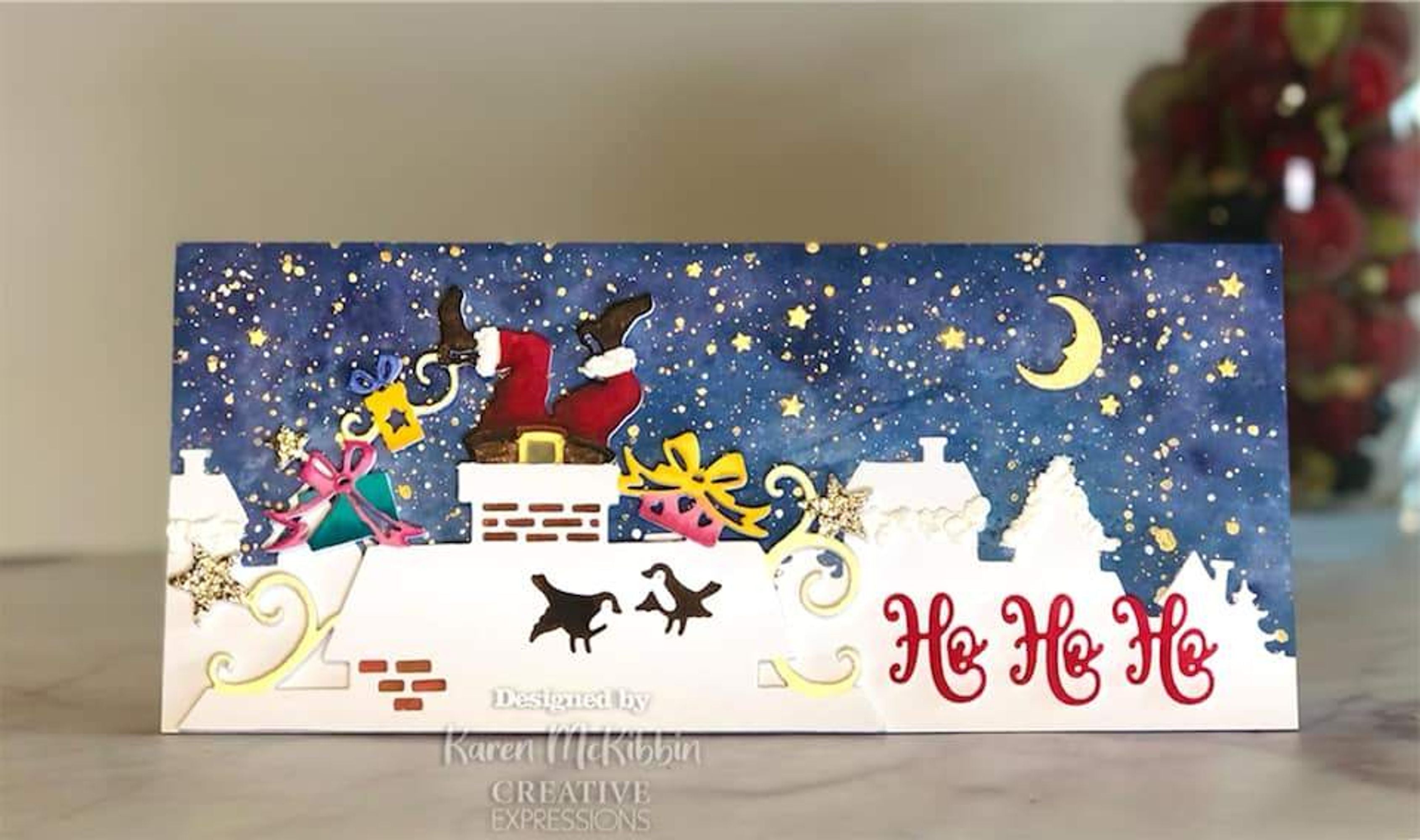 Creative Expressions Paper Cuts Look Out Santa's About Double Edger Craft Die