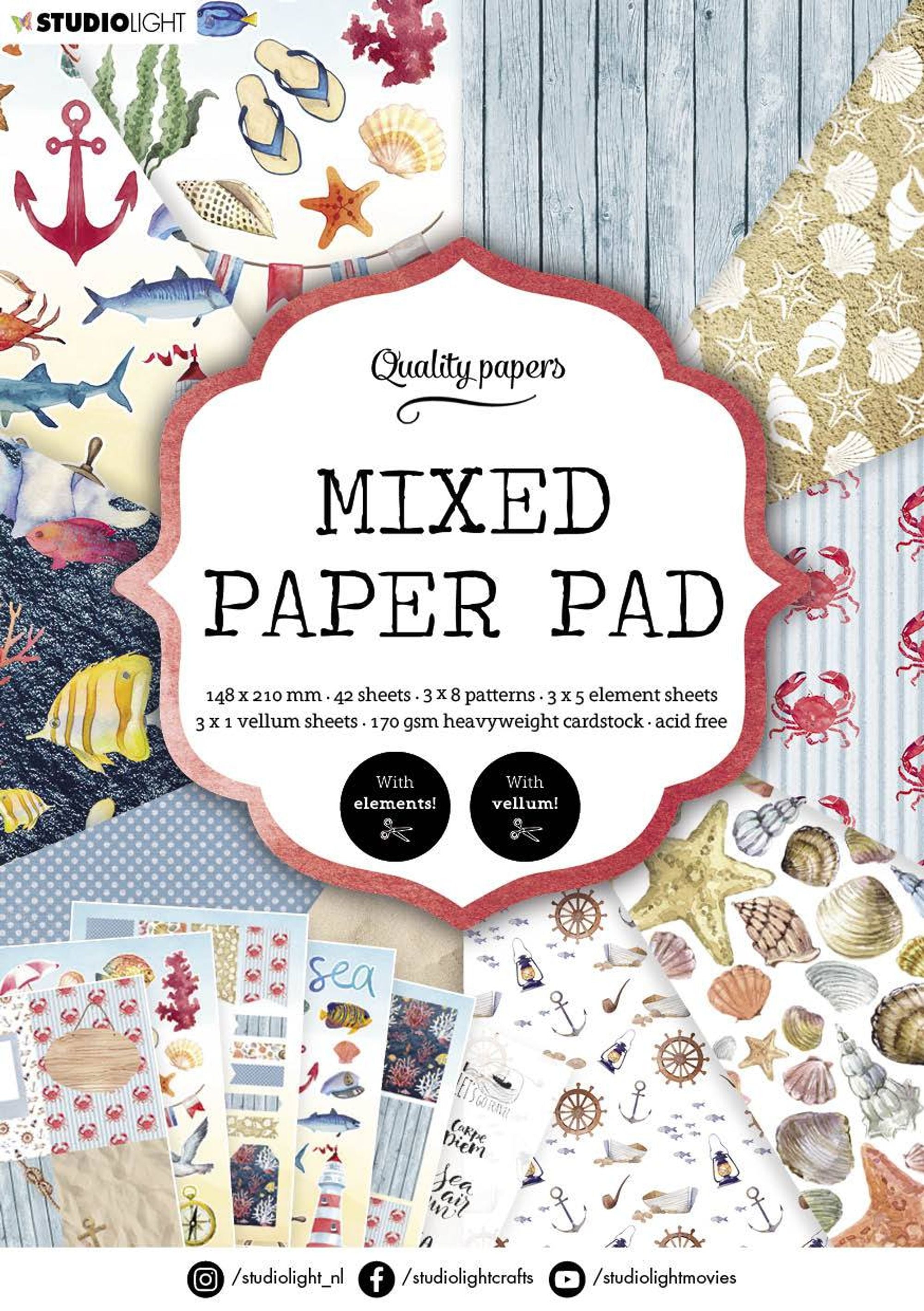 SL Mixed Paper Pad Pattern Paper Essentials 148x210mm 42 Sh nr.7