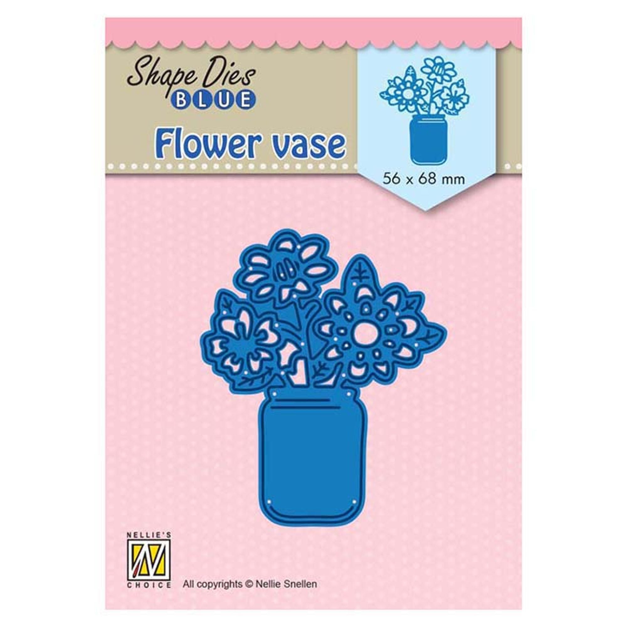 Nellie's Choice Shape Dies Blue Flower Vase