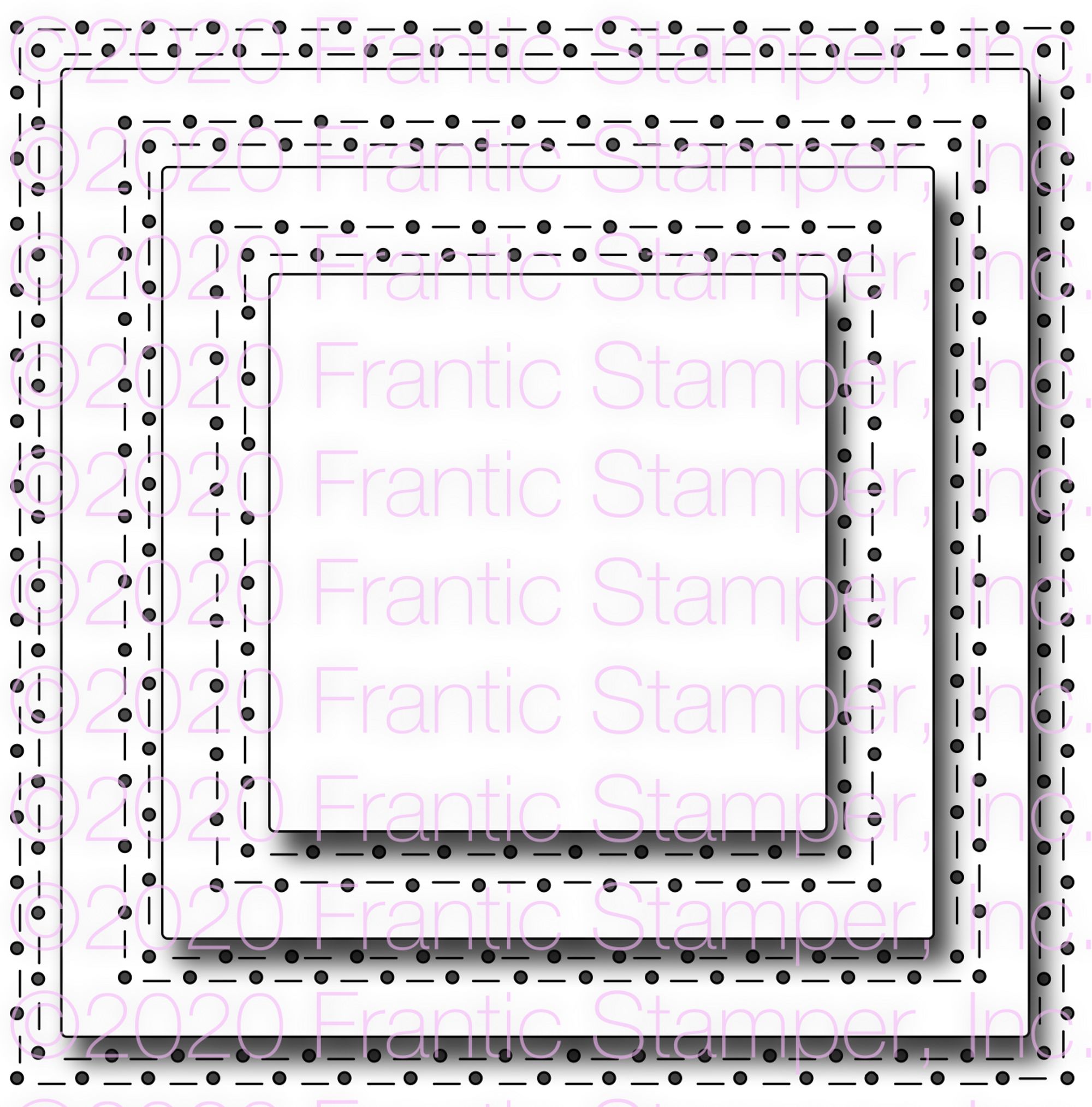 Frantic Stamper Precision Die - Decorative Square Windows