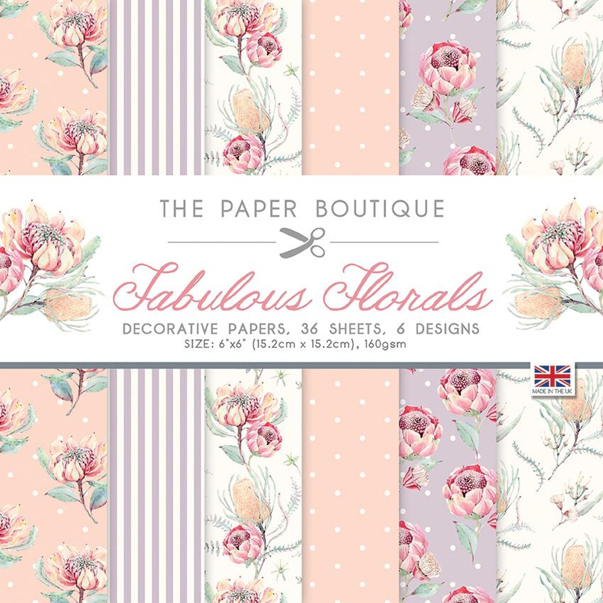The Paper Boutique Fabulous Florals 6x6 Paper Pad