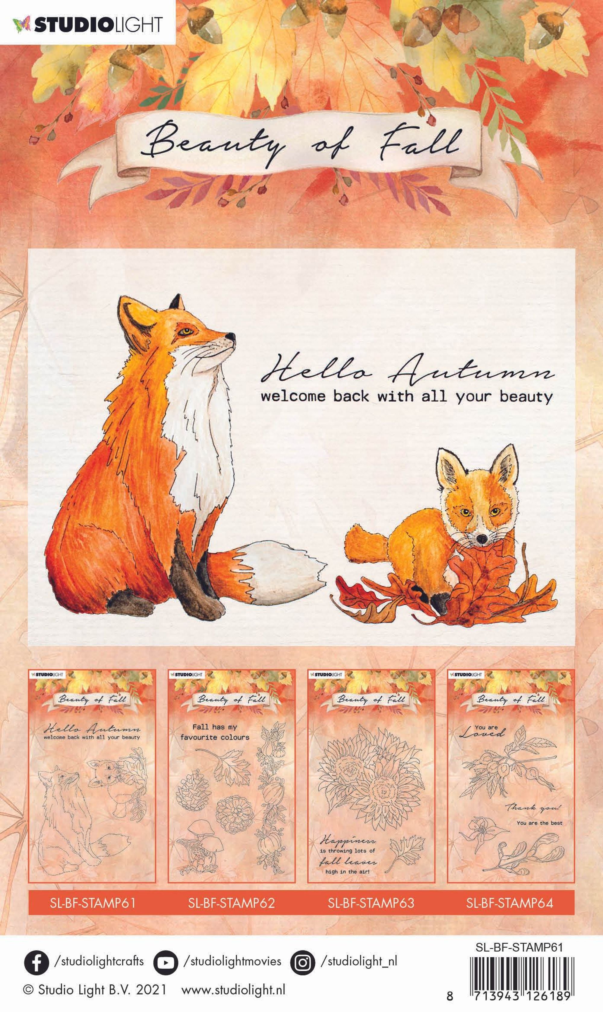 SL Clear Stamp Foxes Beauty Of Fall 105x148mm nr.61