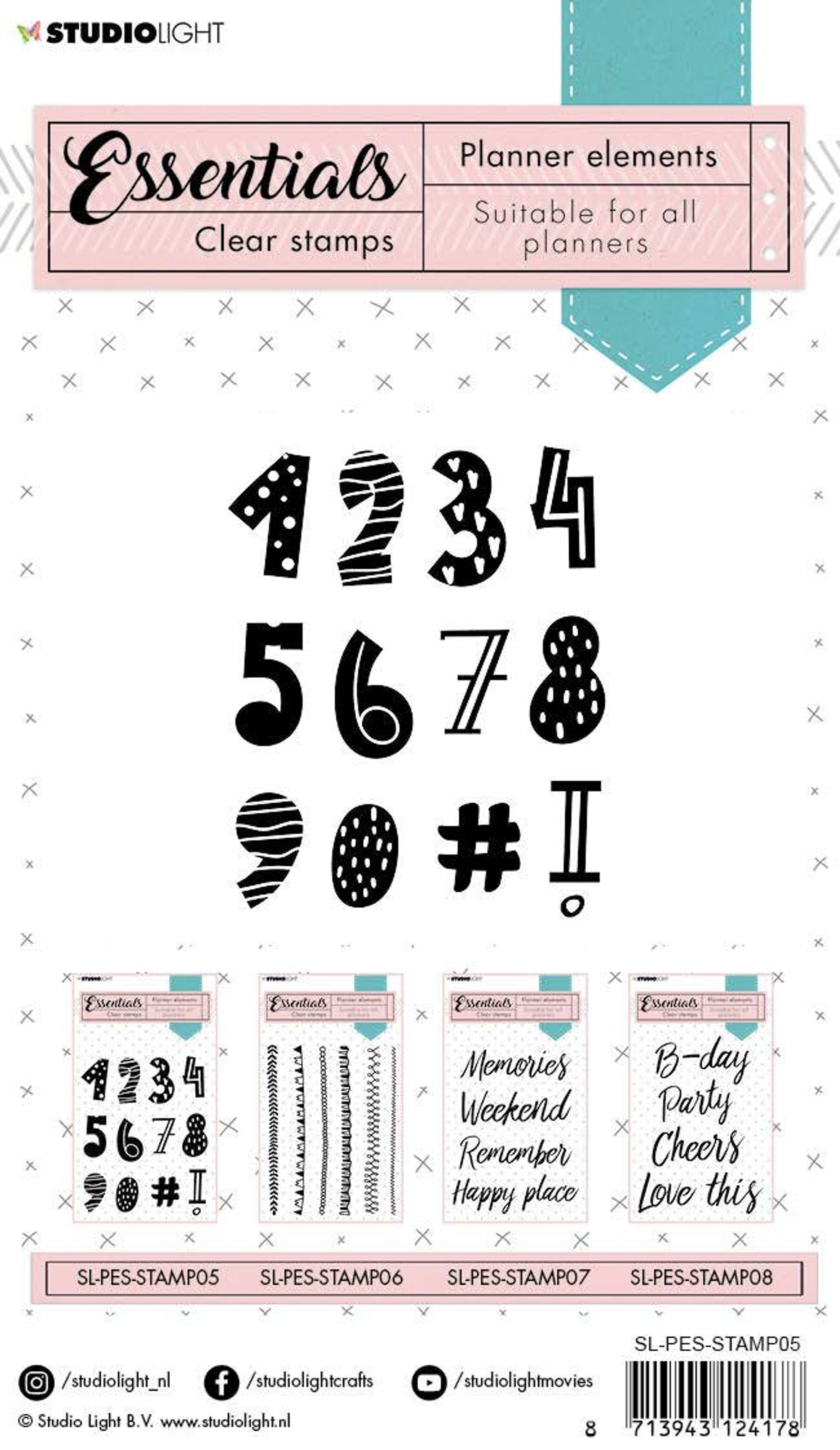 SL Clear Stamp Numbers Planner Essentials 105x148mm nr.05