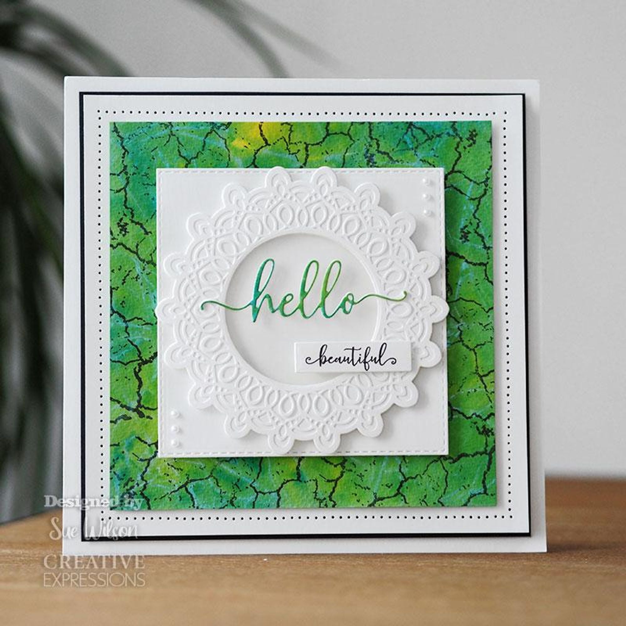 Creative Expressions Sue Wilson Bold Shadowed Sentiments Hello Craft Die and Stamp Set