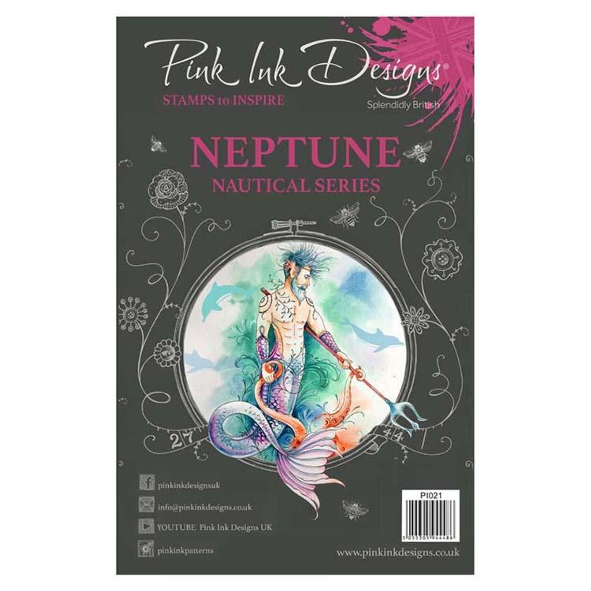 Pink Ink Designs A5 Clear Stamp Neptune