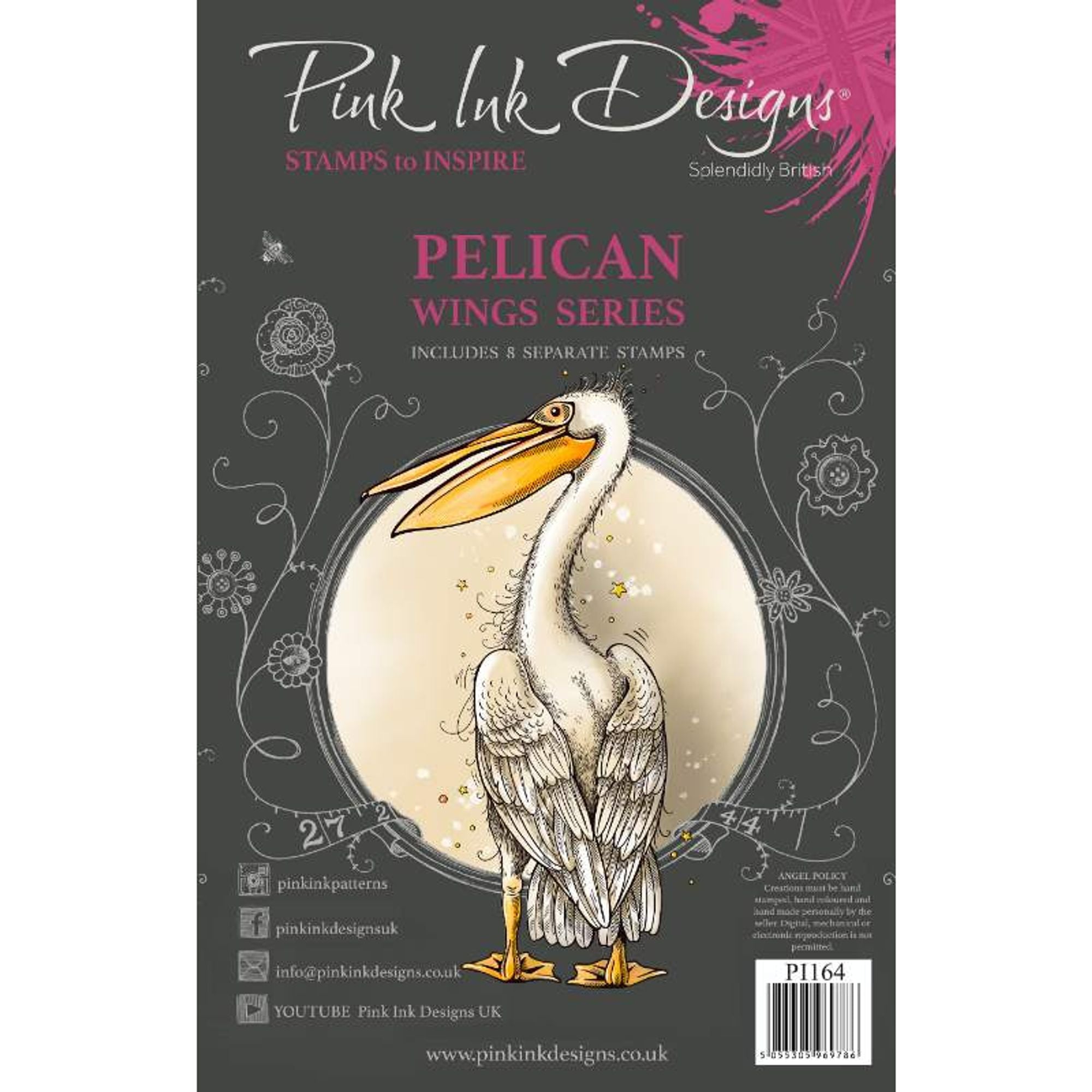Pink Ink Designs Pelican 6 in x 8 in Clear Stamp Set