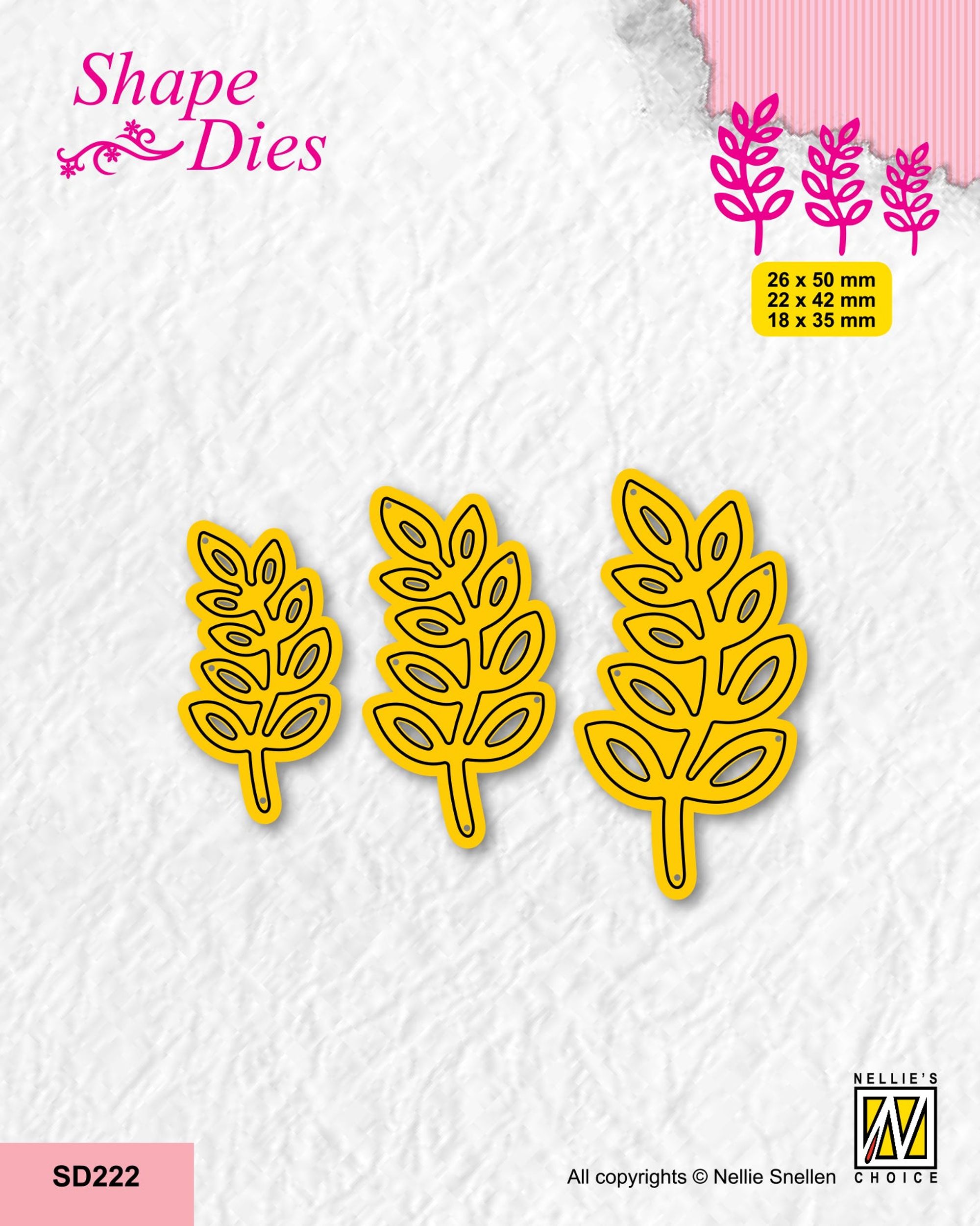 Nellie's Choice Shape Die - Set Of 3 Branches-1
