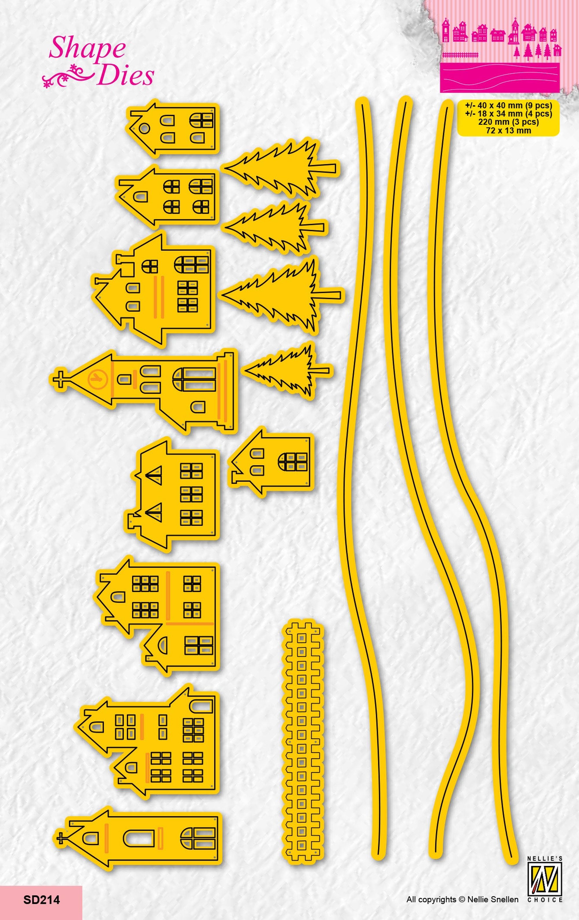 Nellie's Choice Shape Die - Slimline Size - Village