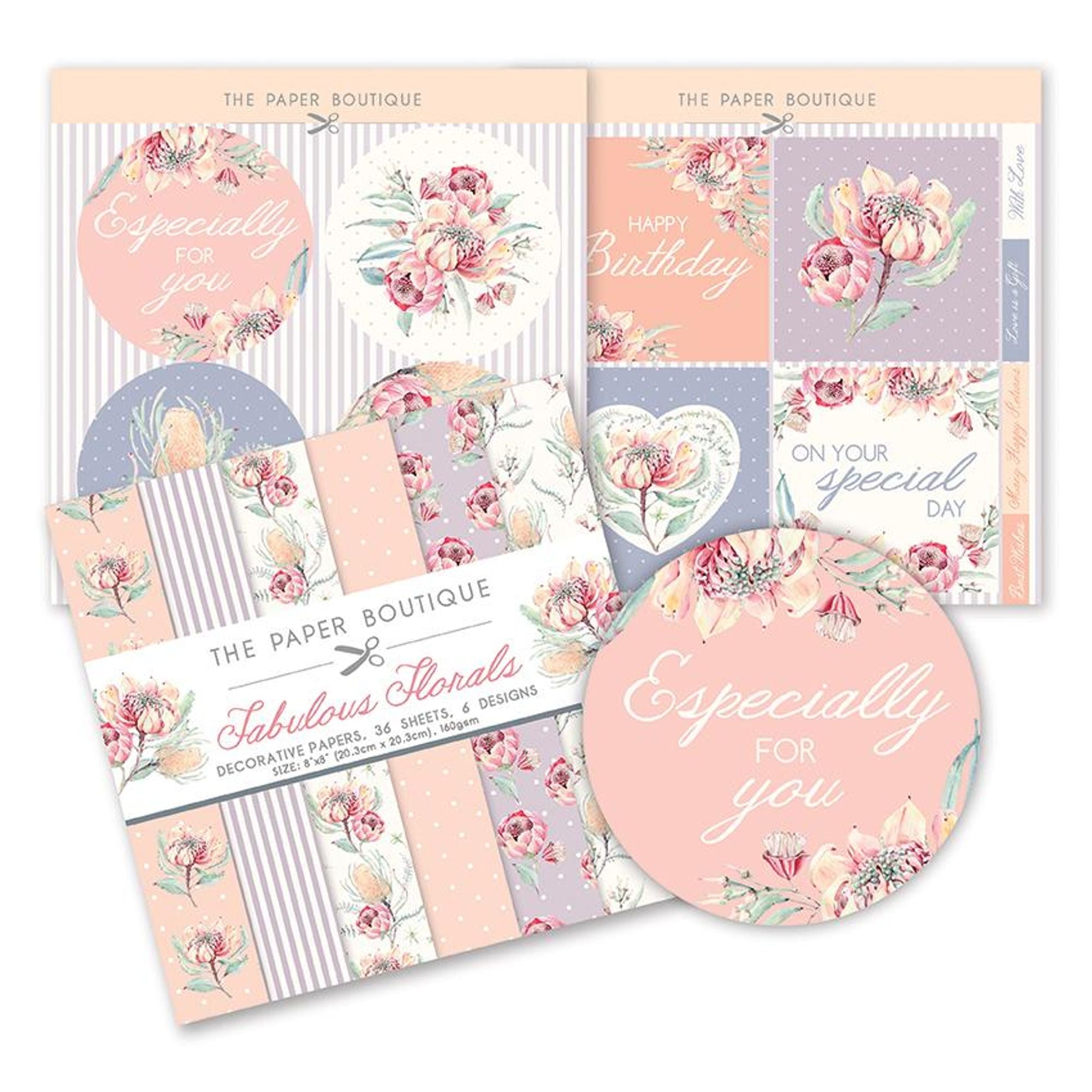 The Paper Boutique Fabulous Florals Paper Kit