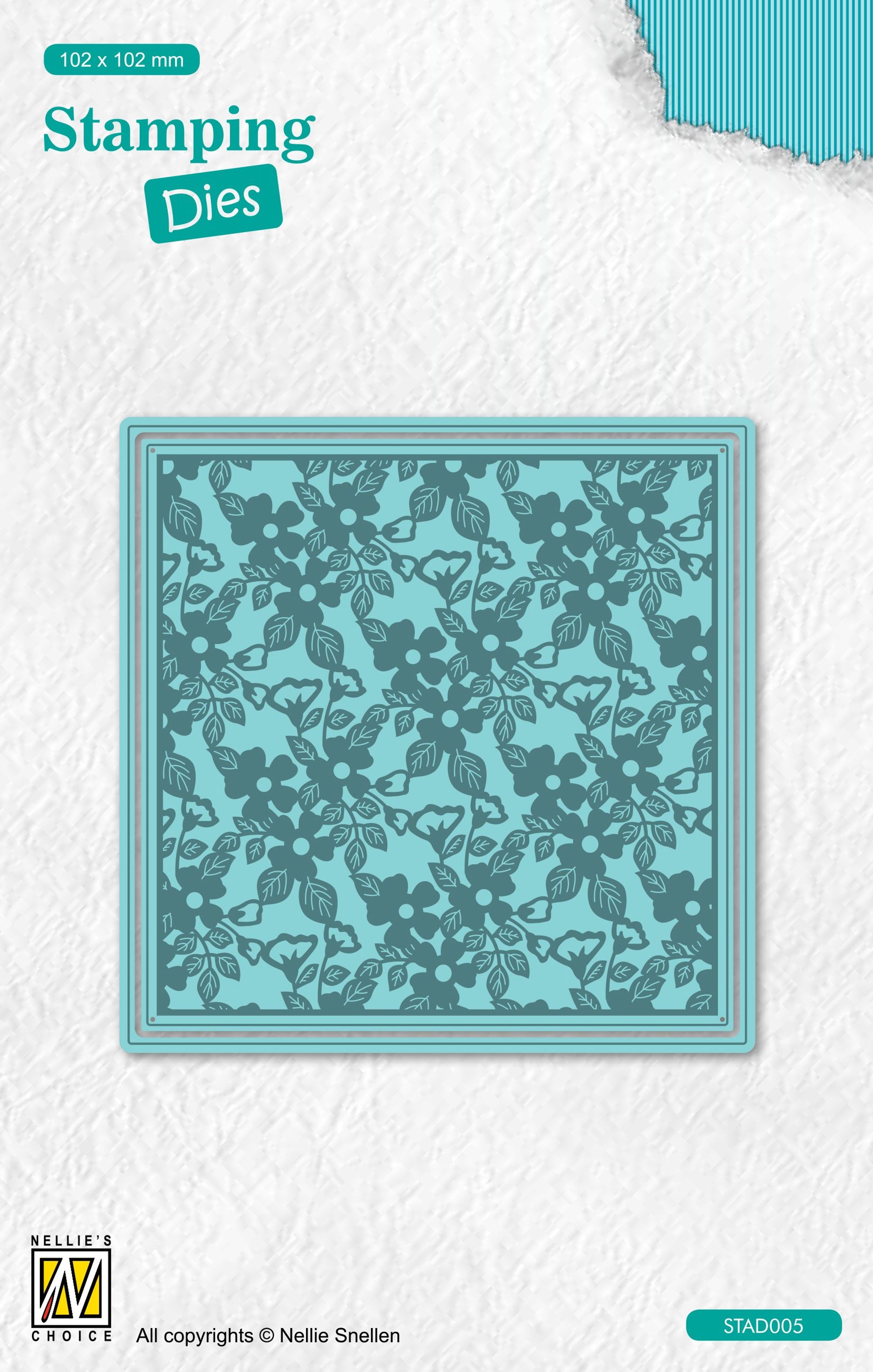 Nellie's Choice Stamping Die Square - Flowers