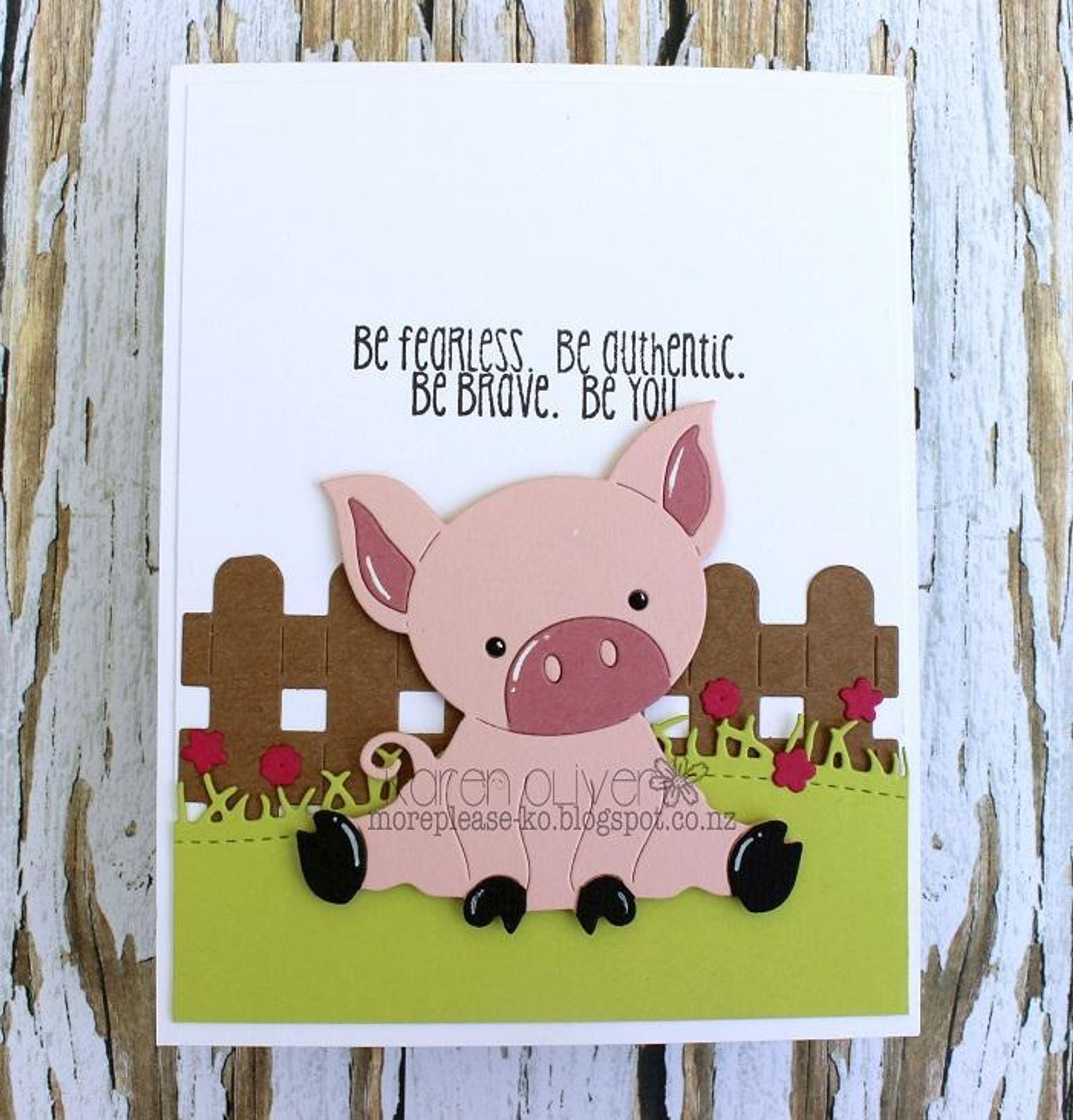 Frantic Stamper Precision Die - Cute Piglet in a Pen