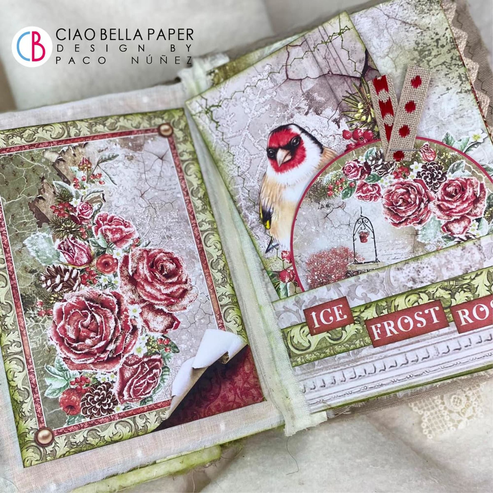 Ciao Bella Frozen Roses Limited Edition Paper Pad 12x12 12/Pkg