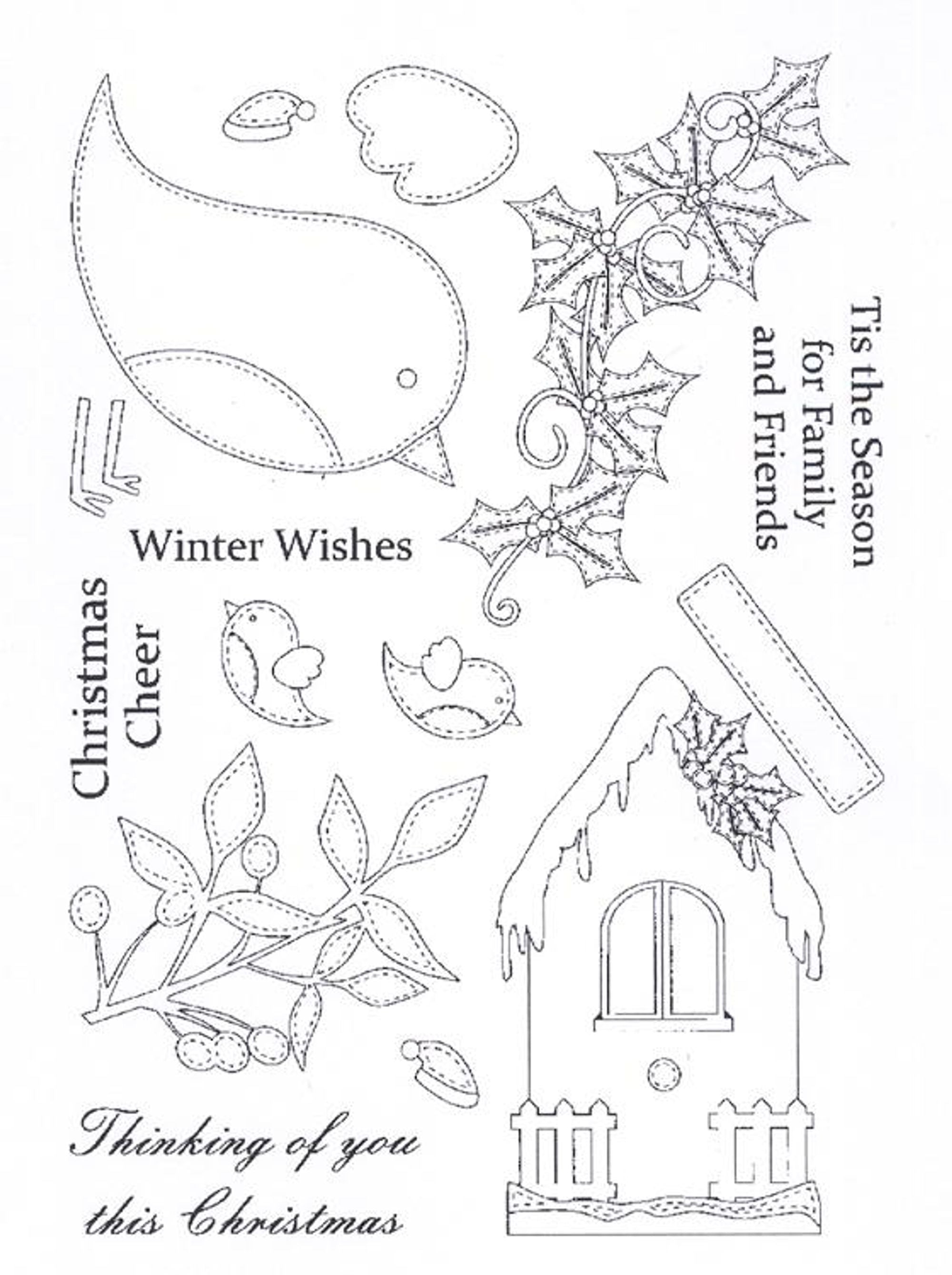 Creative Expressions - Clear Stamp Set- Christmas Robins