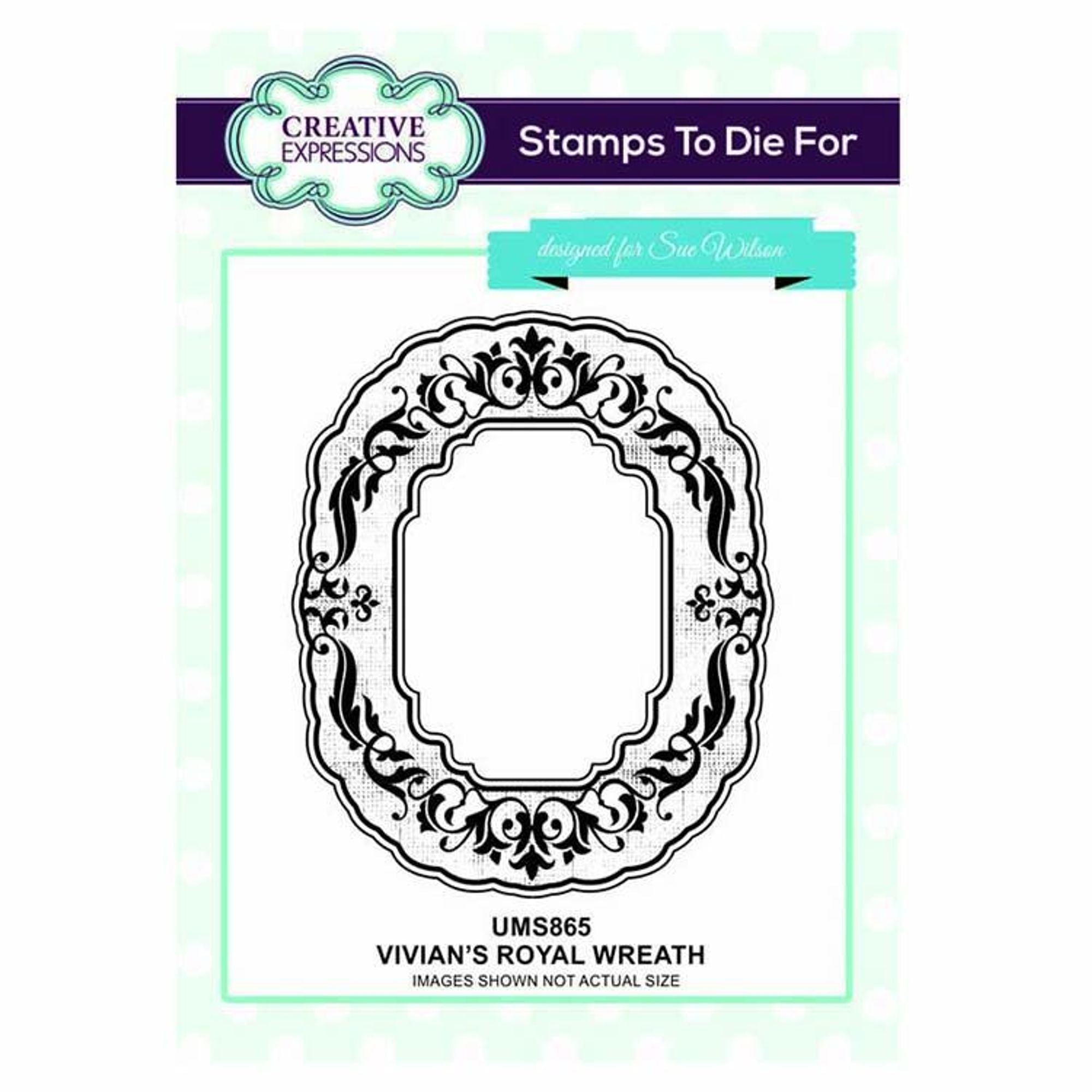 Creative Expressions Stamps To Die For Vivian's Royal Wreath Pre Cut Stamp