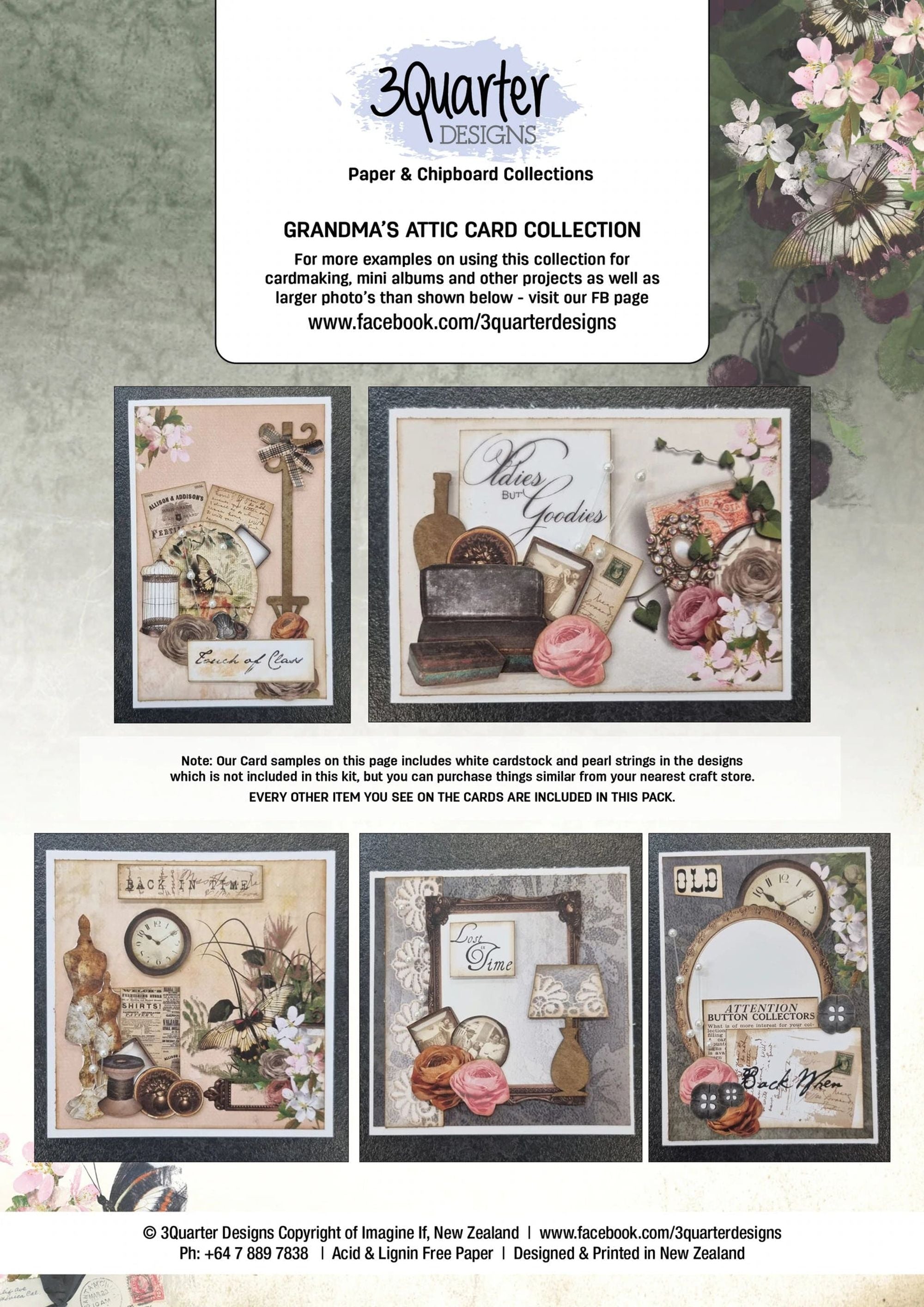 3Quarter Designs Grandma's Attic Card Collection