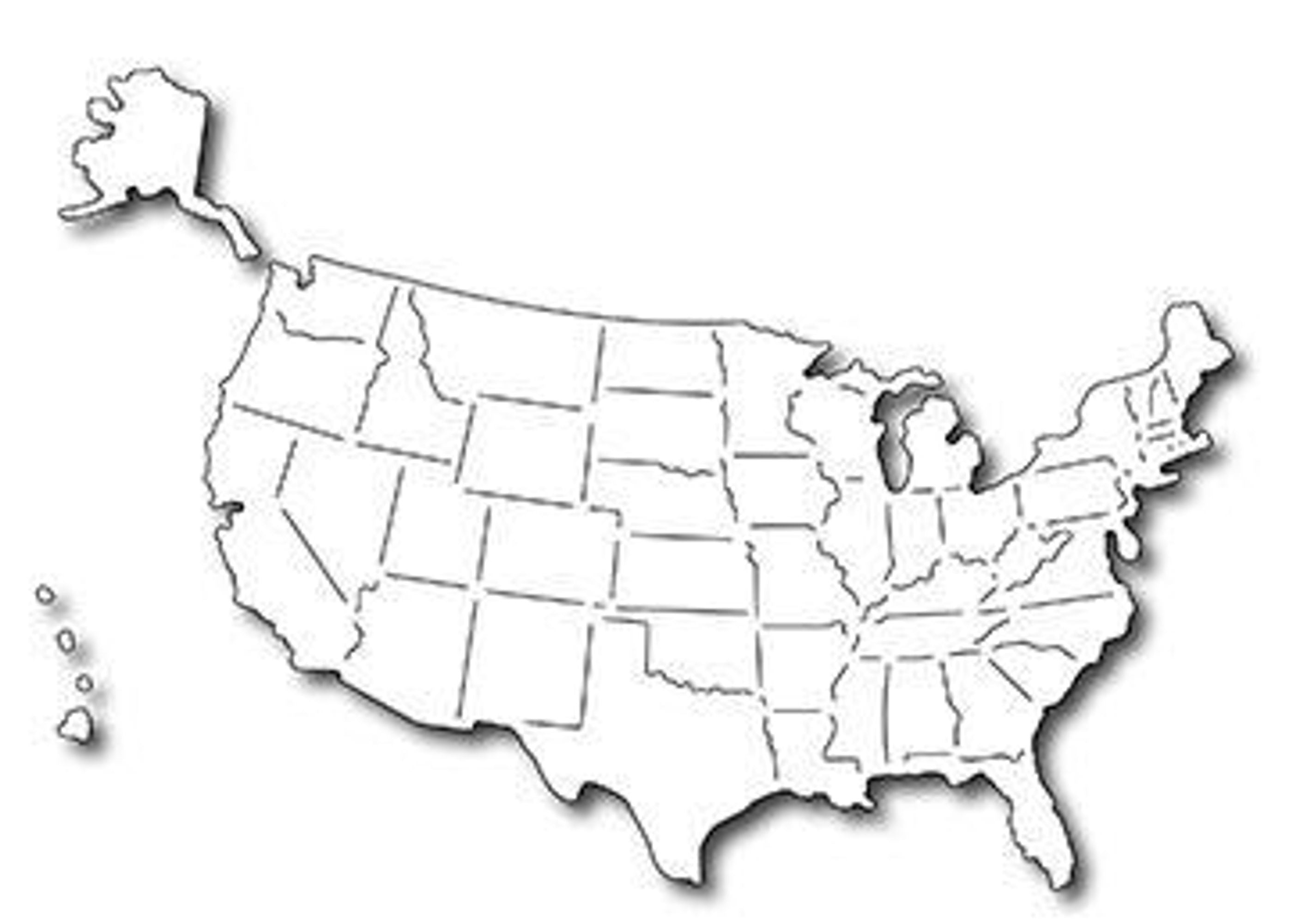 Frantic Stamper Precision Die - USA Map (set of 3 dies)