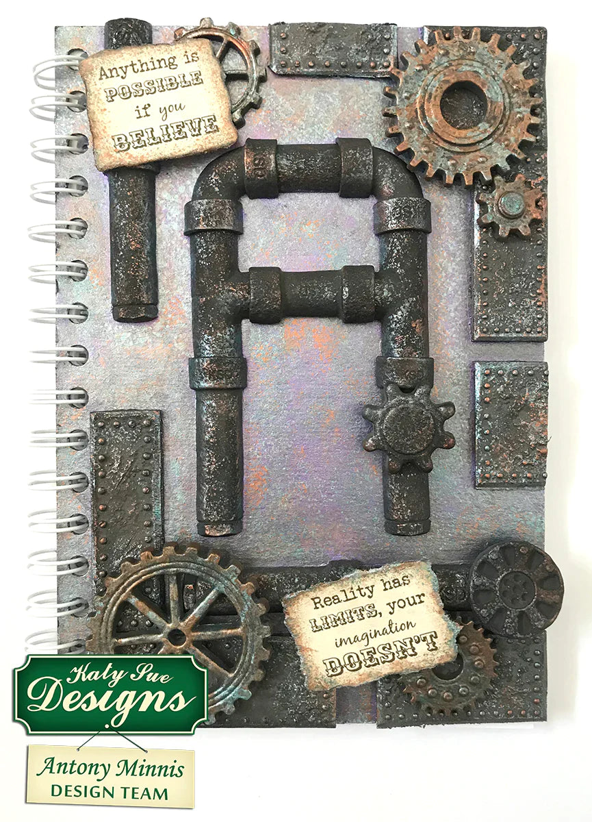 Distressed Cogs Silicone Mould