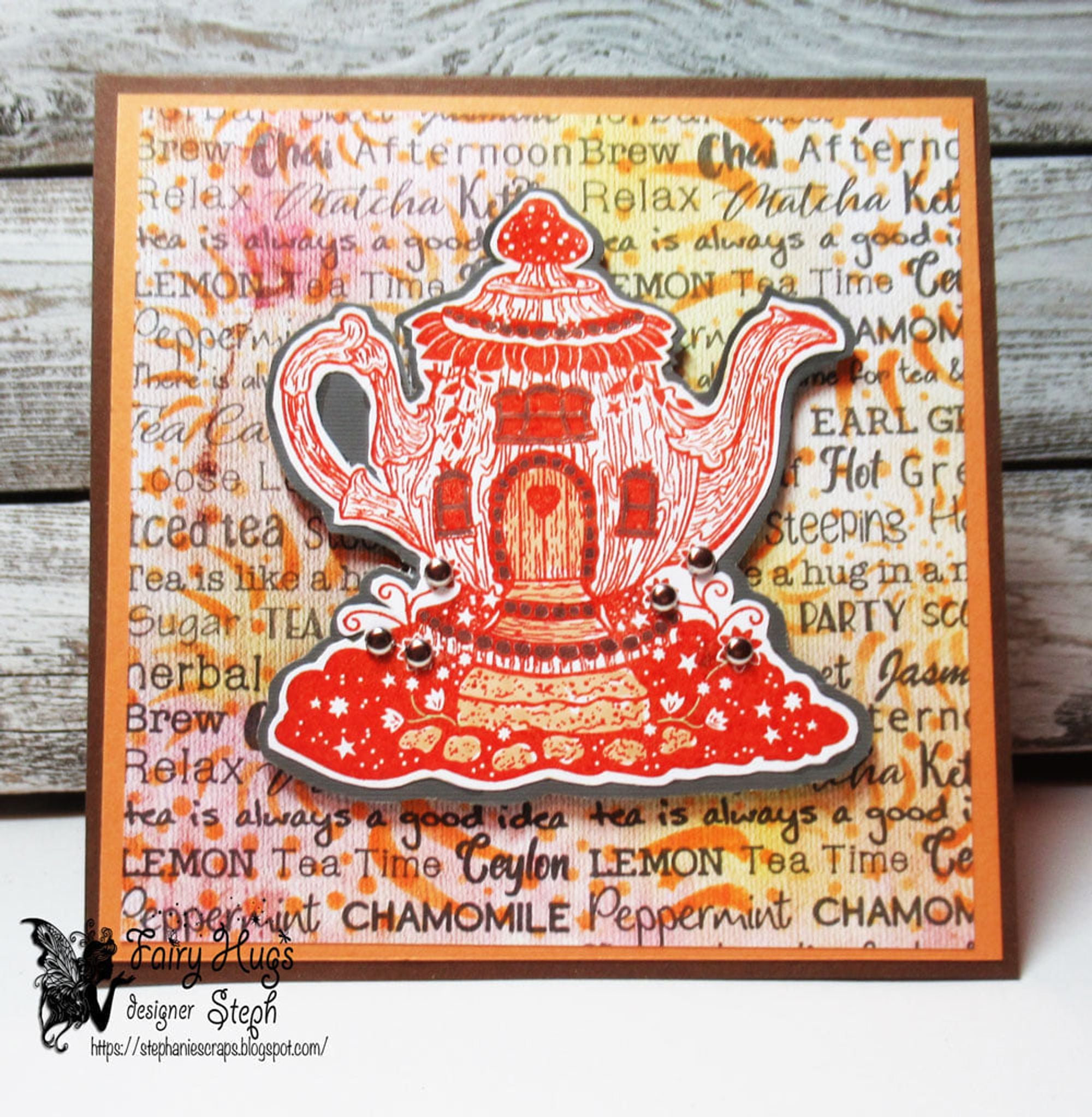 Fairy Hugs Stamps - Tea Word Collage