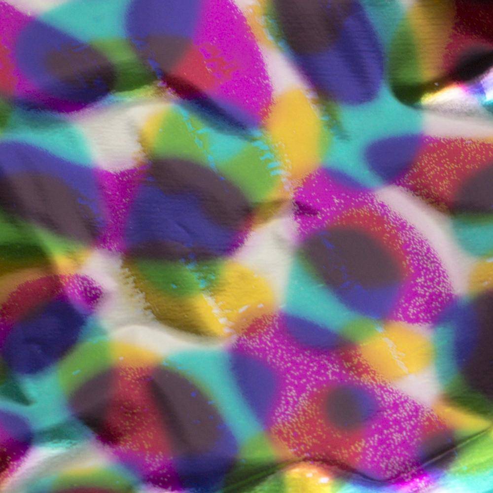 Heat Activated Foil Rainbow Spots Mirror Finish