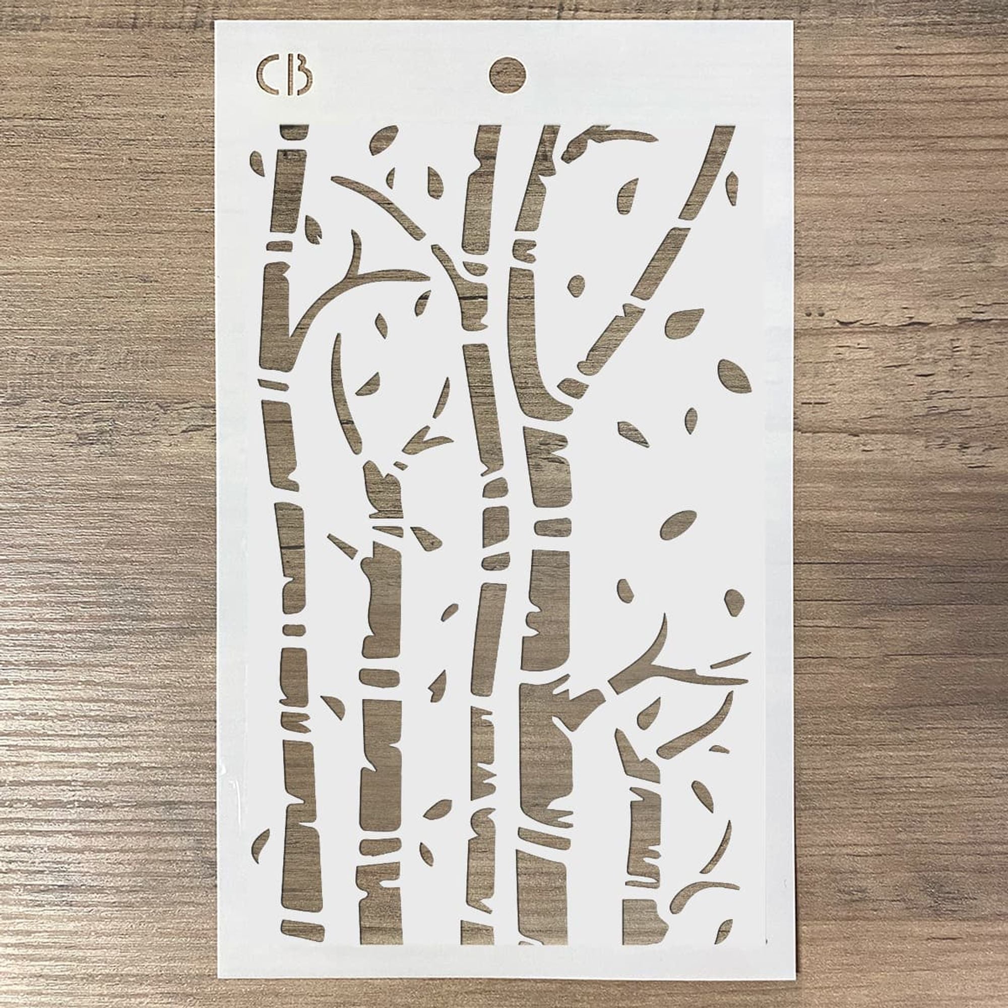 Ciao Bella Texture Stencil 5"x8" Birch Trees