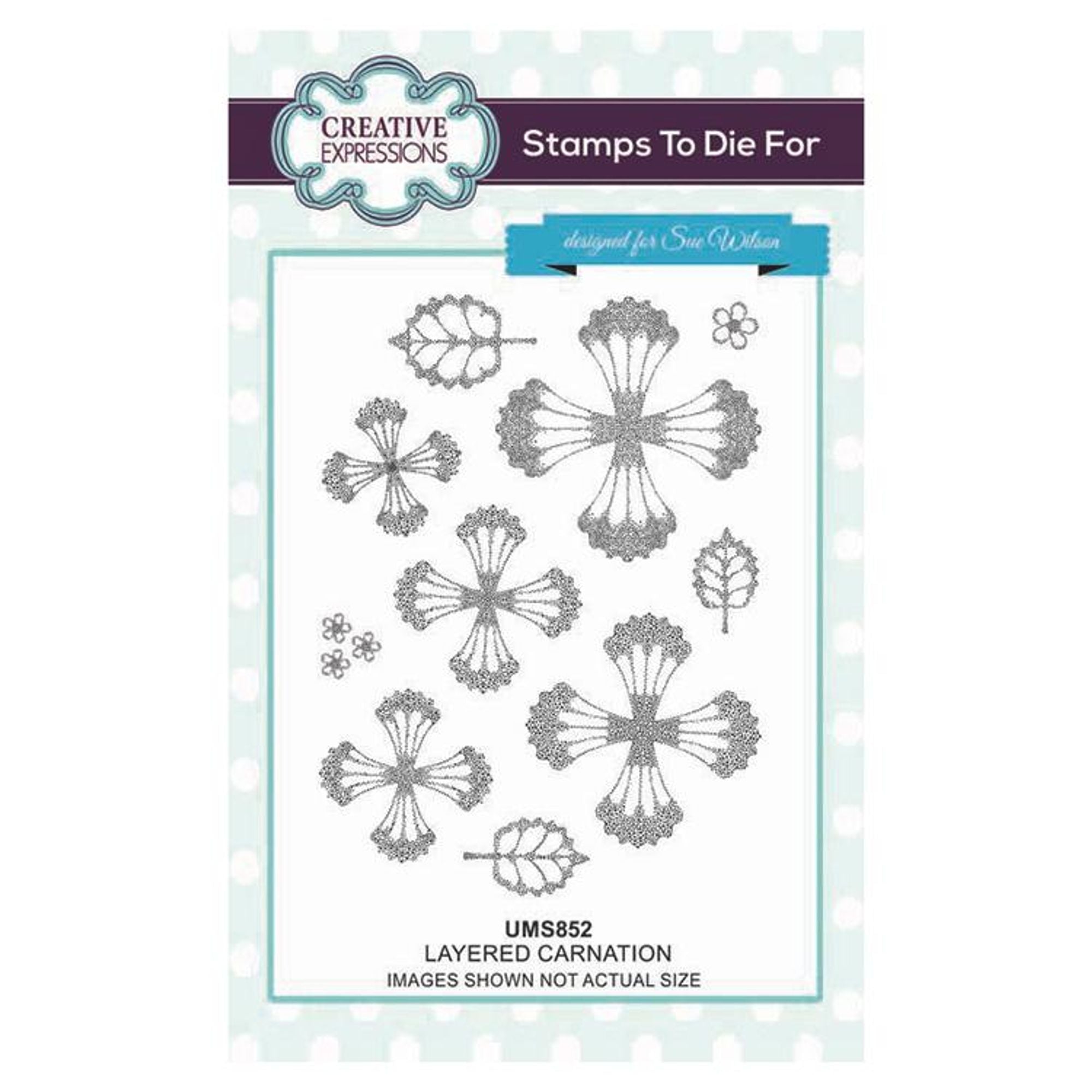 Creative Expressions Layered Carnation Pre-Cut Stamp Set