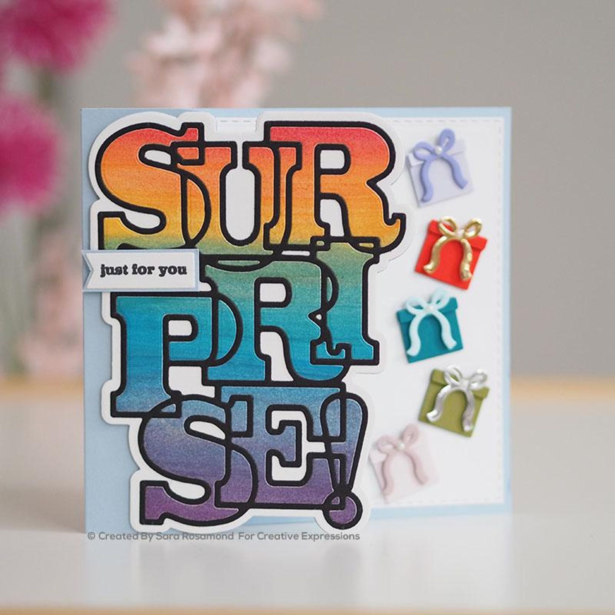 Sue Wilson Big Bold Words Surprise Craft Die & Stamp Set