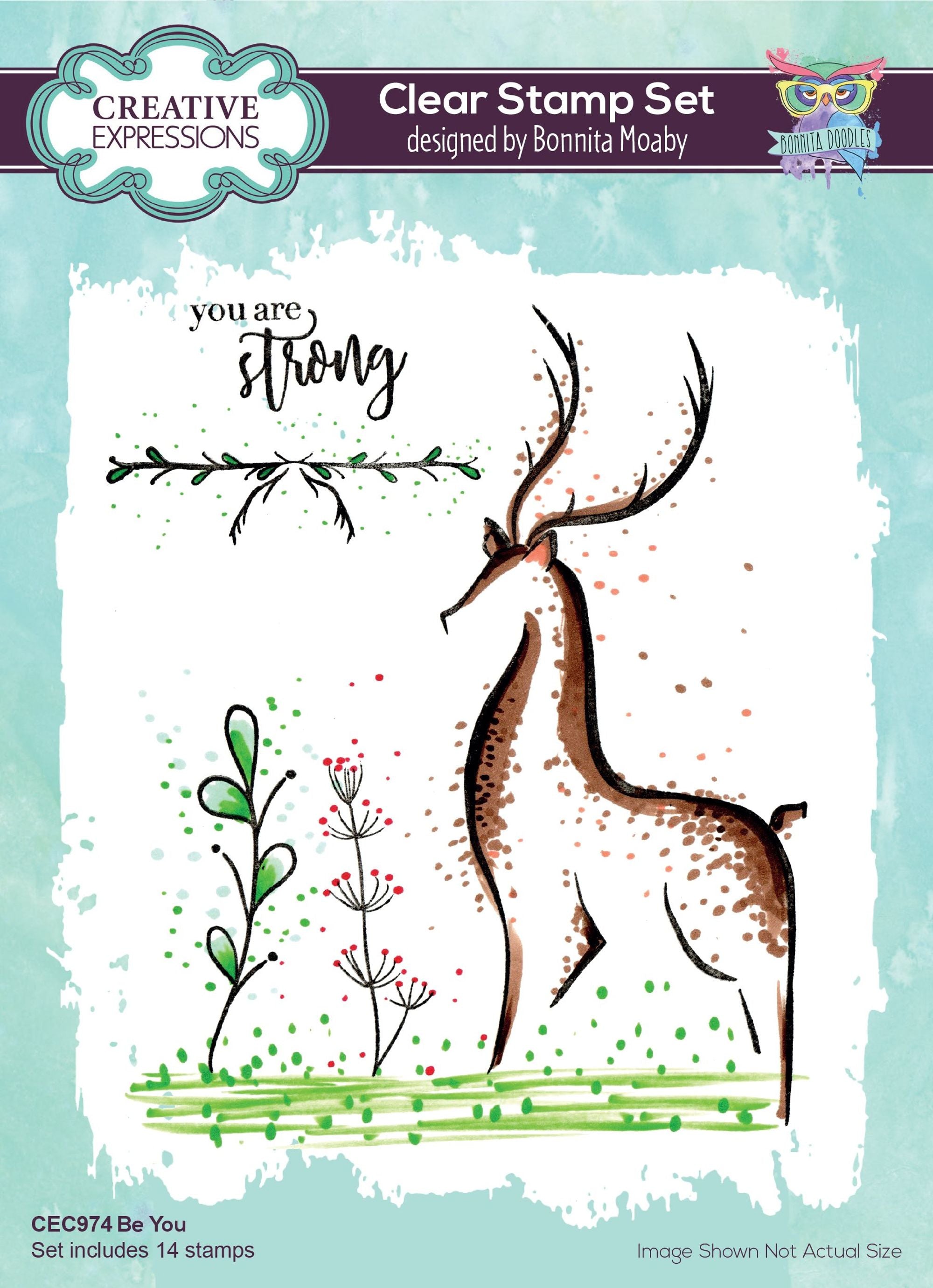 Creative Expressions Bonnita Moaby Be You A5 Clear Stamp Set