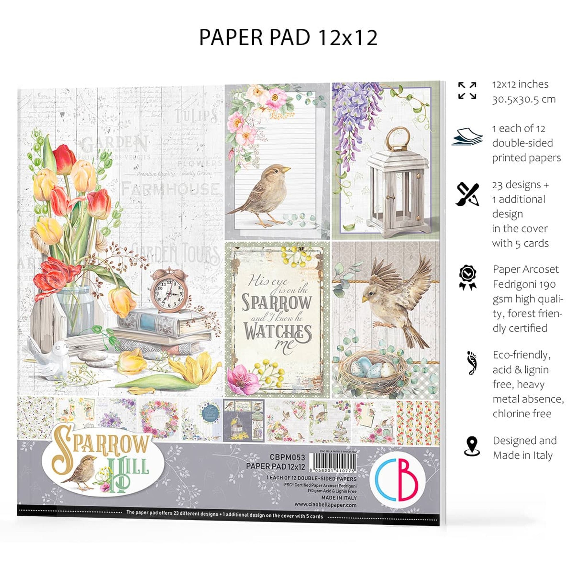Craft Consortium Double Sided Paper Pad 6 Inch X6 Inch 40 Per