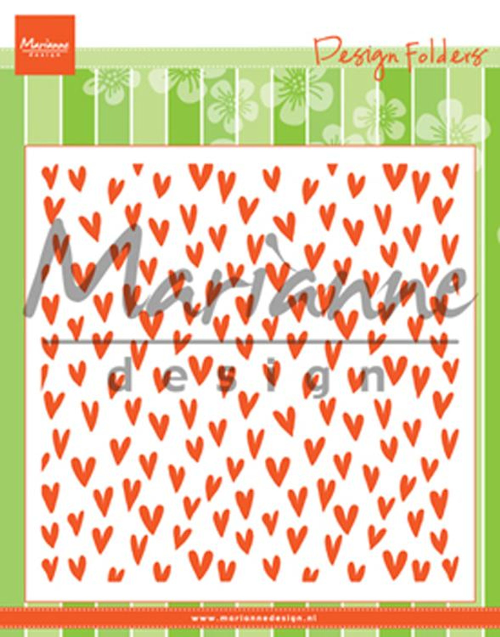 Marianne Design Embossing Folder Trendy Hearts