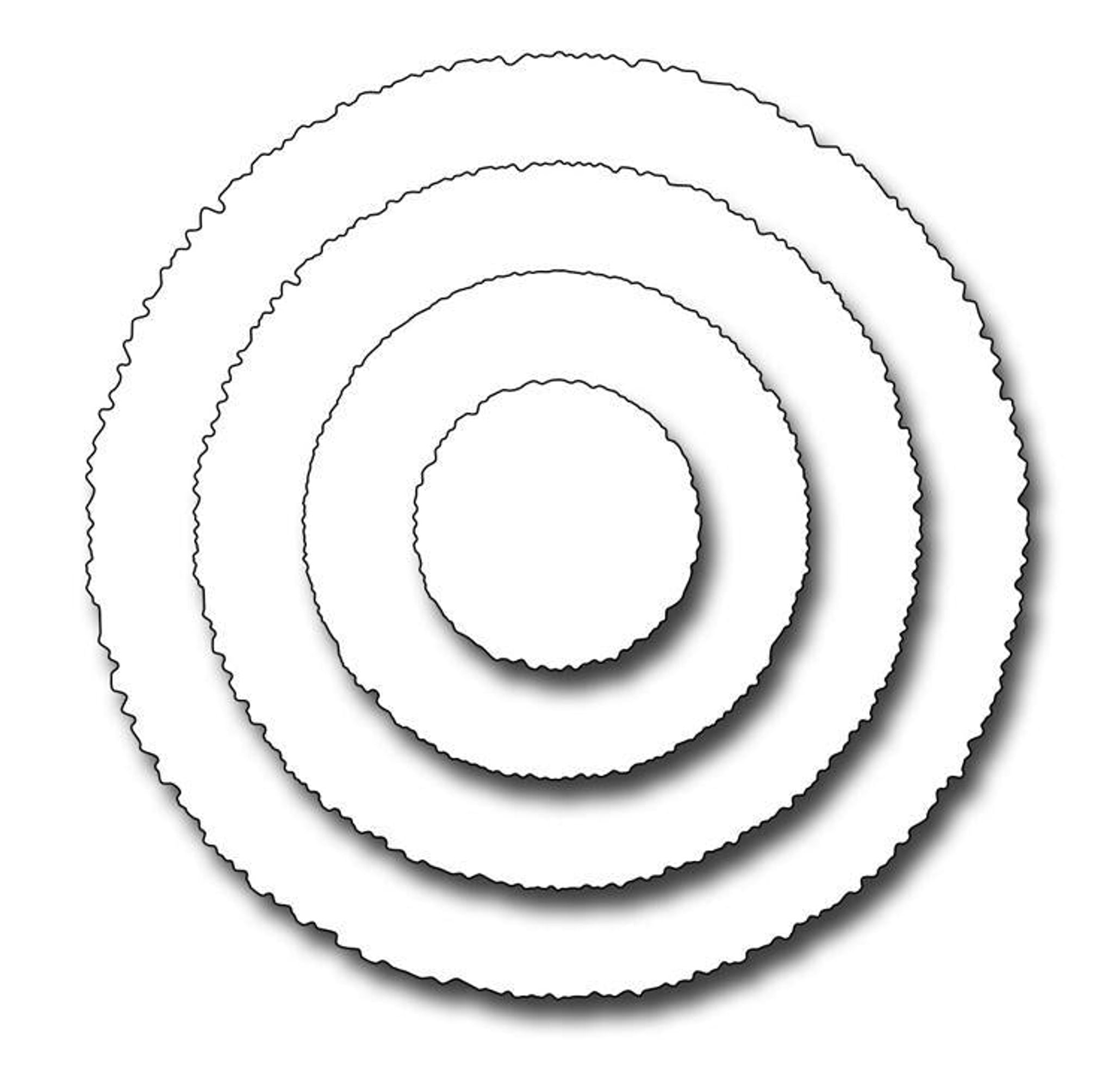 Frantic Stamper Precision Die - Deckled Circles