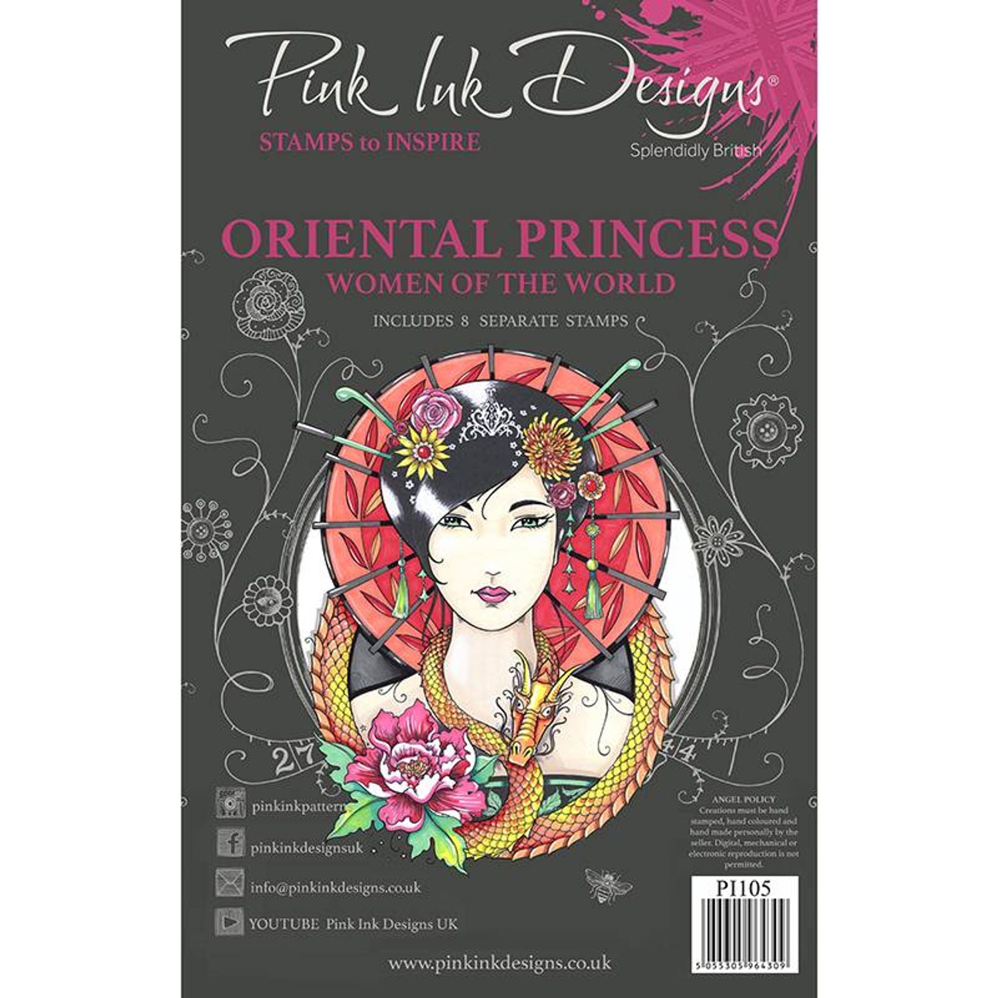 Oriental Princess A5 Clear Stamp Set