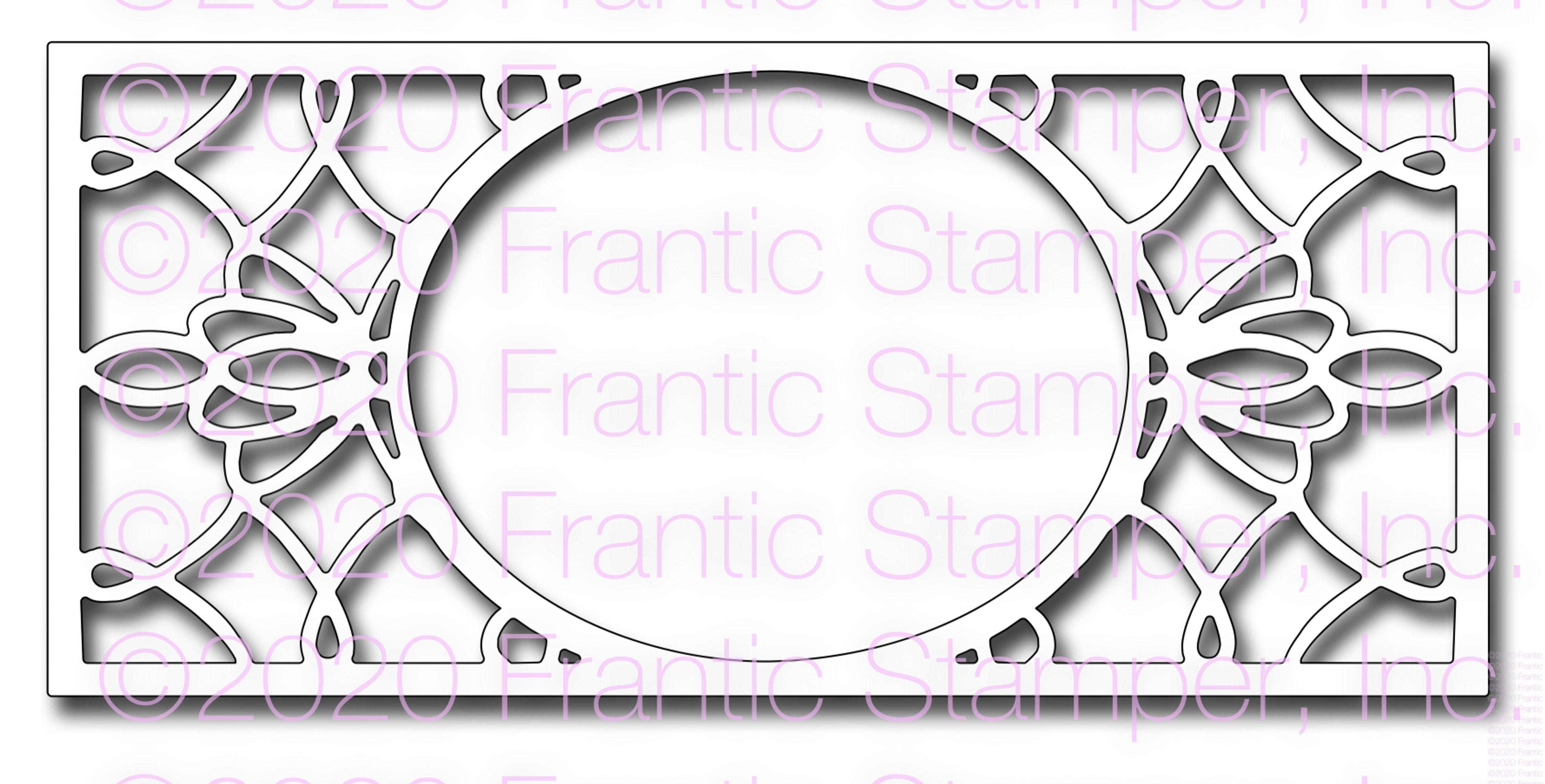 Frantic Stamper Precision Die - Mini-Slim Oval Frame Panel