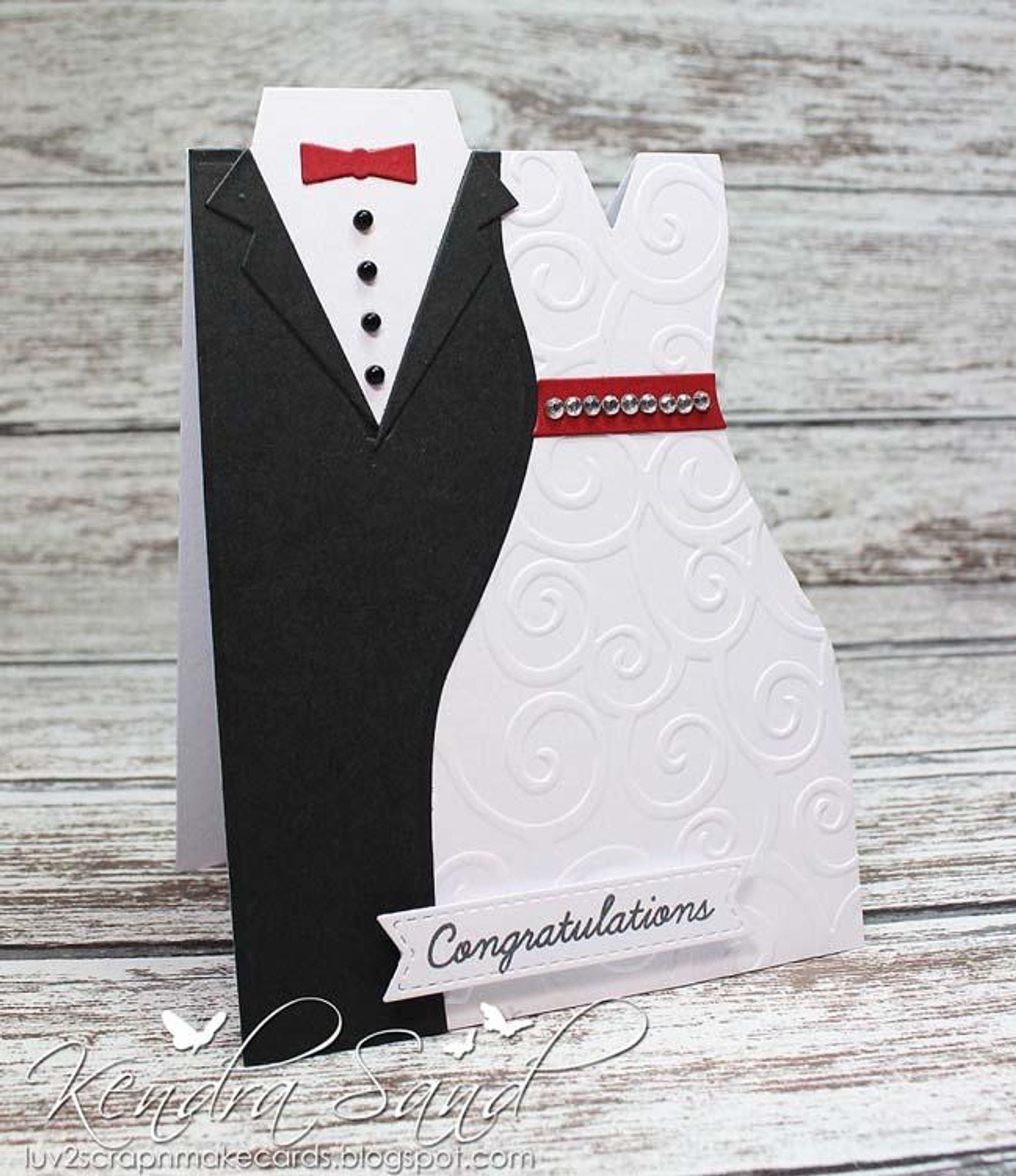 Frantic Stamper Precision Die - Bridal Couple Card Builder