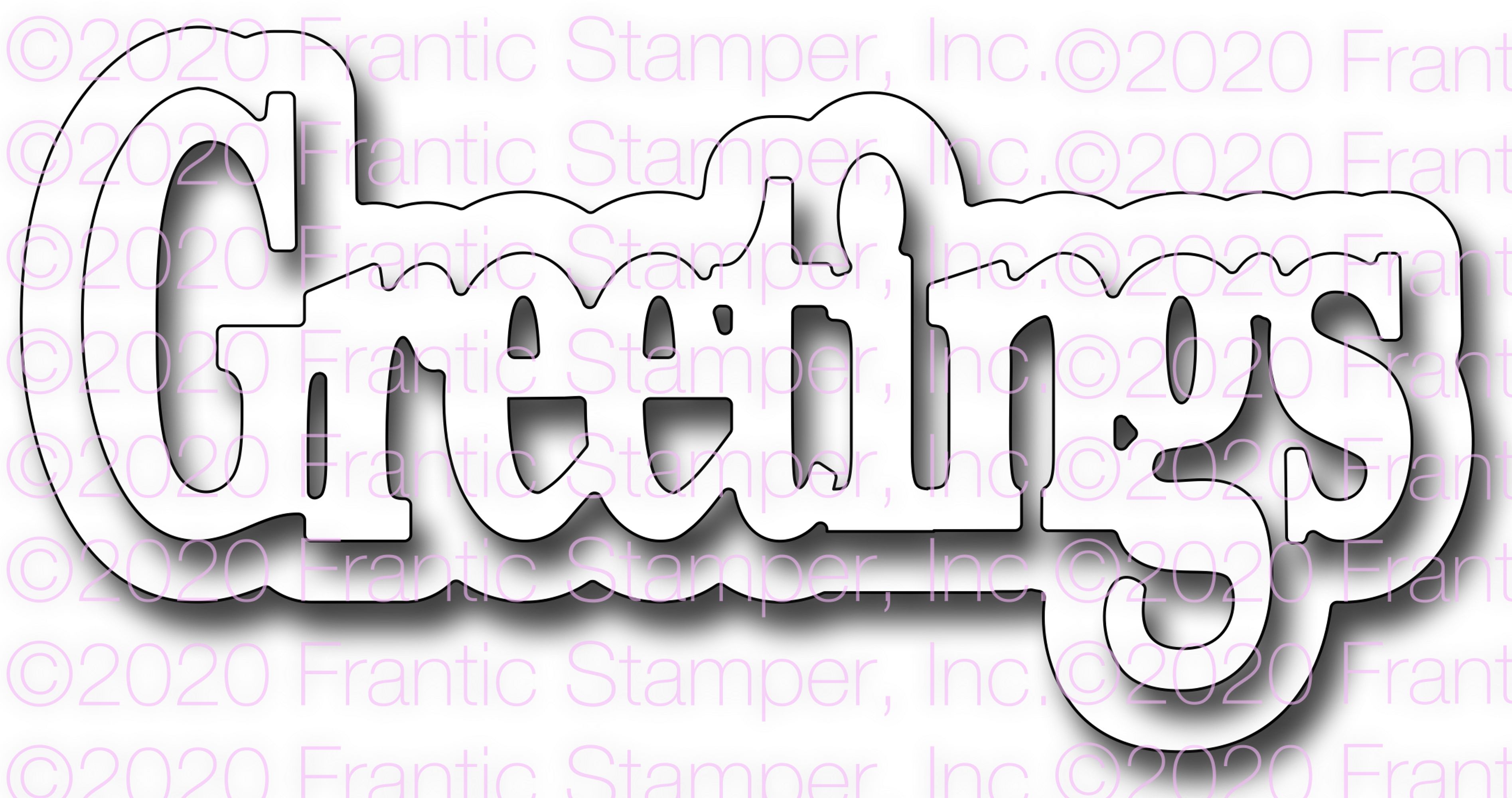 Frantic Stamper Precision Die - Bold Greetings And Layer