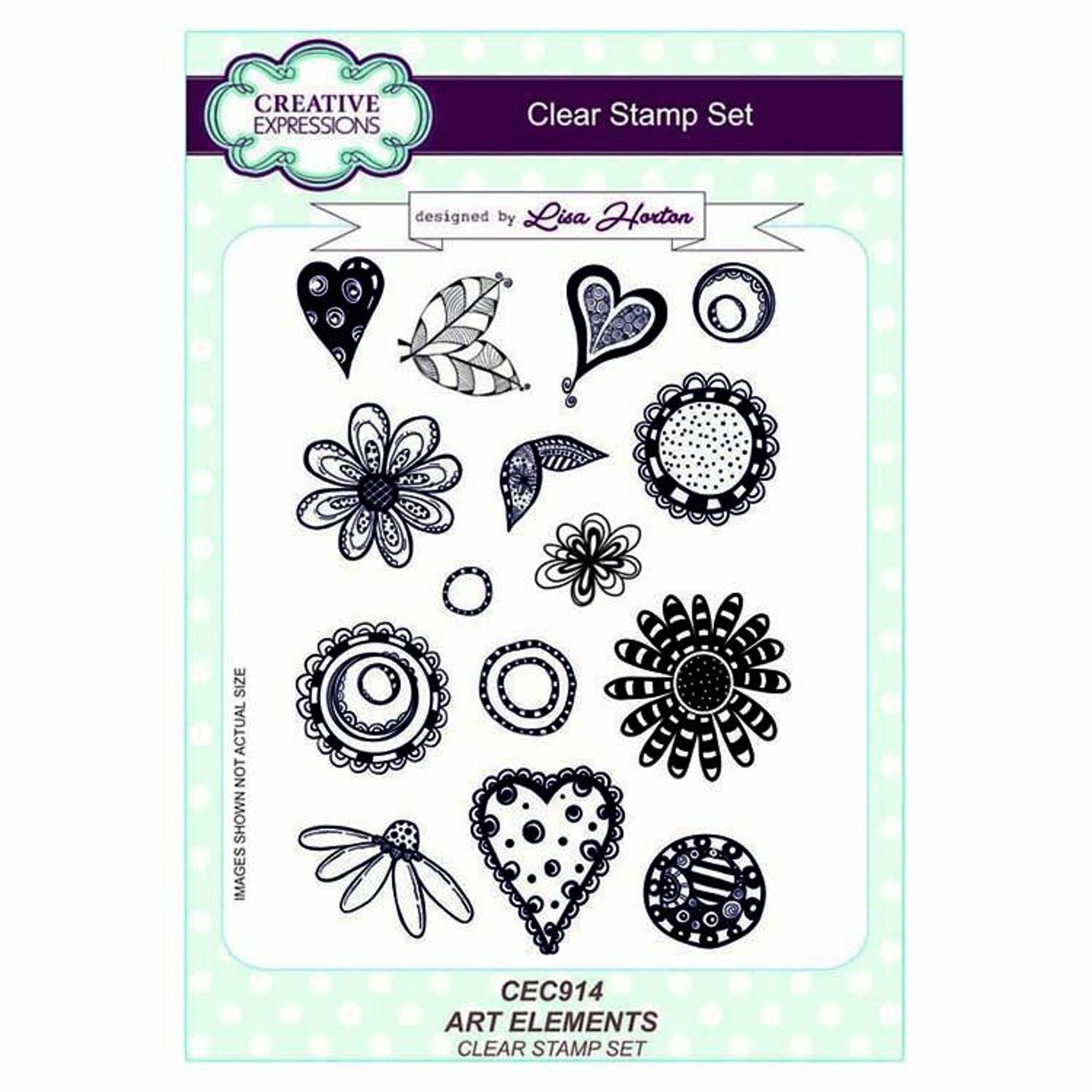 Creative Expressions Art Elements A5 Clear Stamp Set