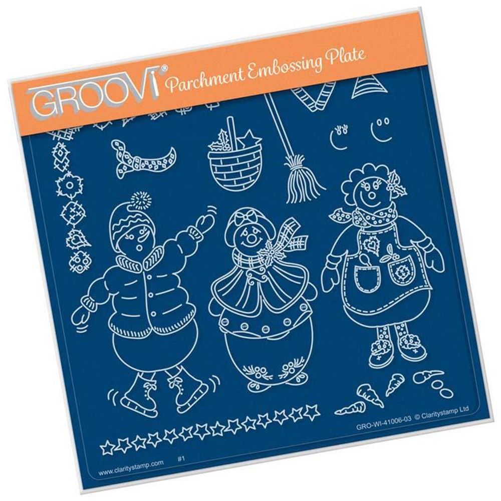 Groovi Plate - Linda's Build a Snowlady A5 Sq