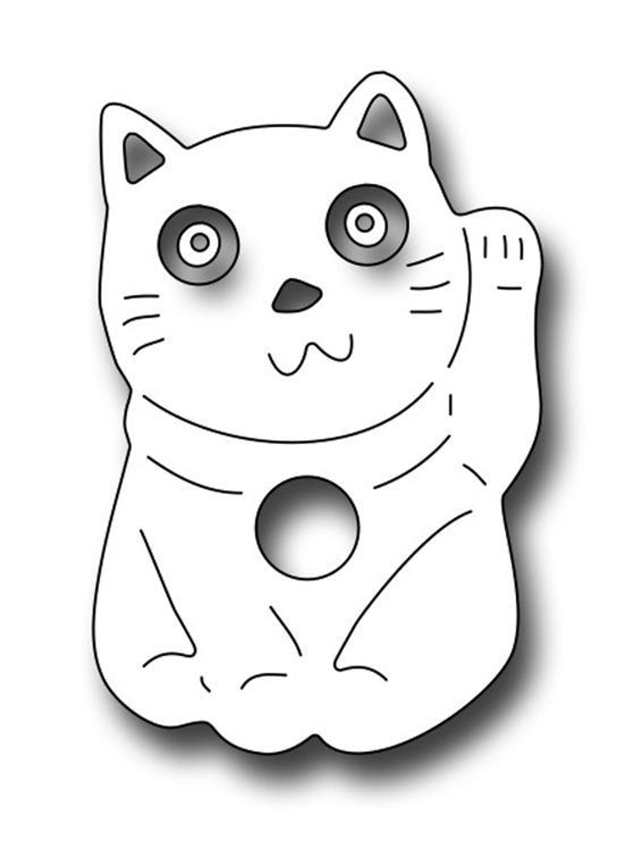 Frantic Stamper Precision Die - Maneki Neko (Lucky Cat)