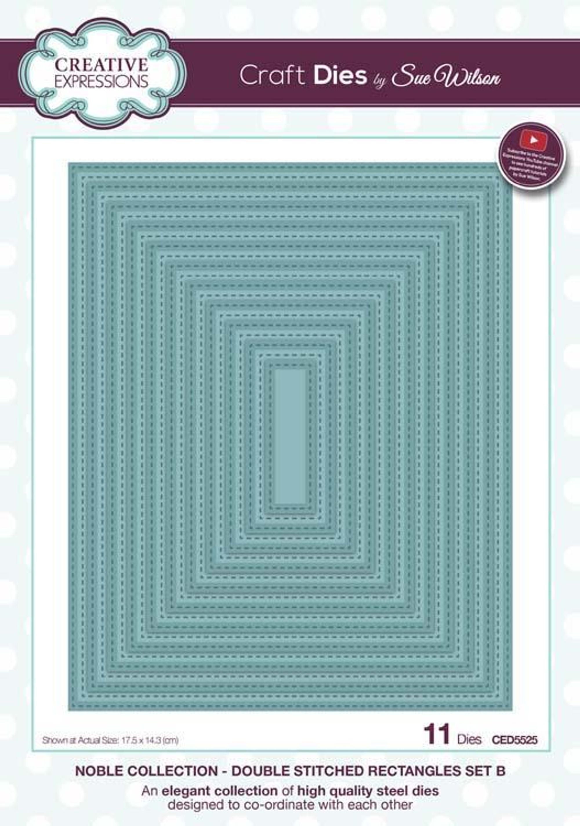 Noble Collection Double Stitched Rectangles Set B Die