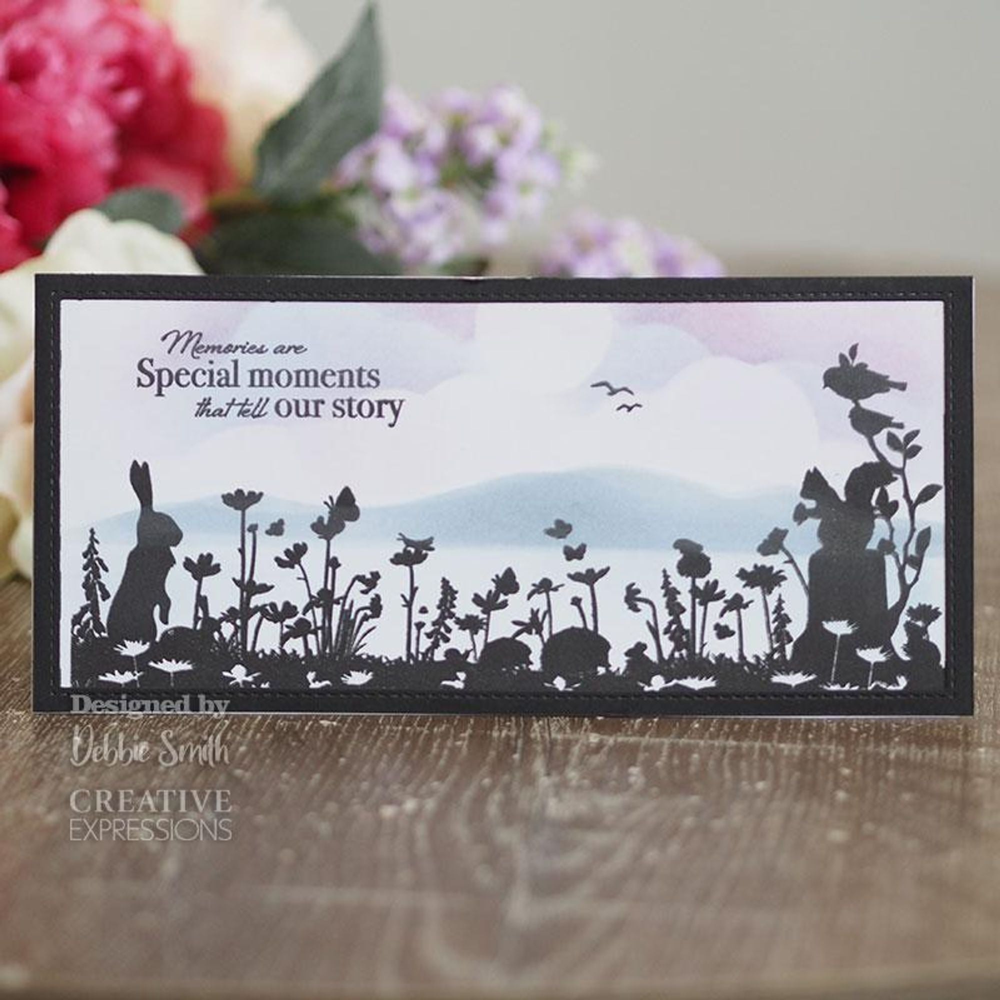 Creative Expressions Designer Boutique Collection Meadow View DL Pre Cut Rubber Stamp