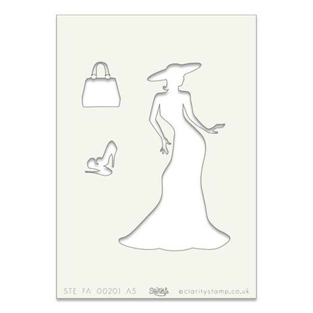 Claritystamp  -  Stencil  -  Elegant Lady
