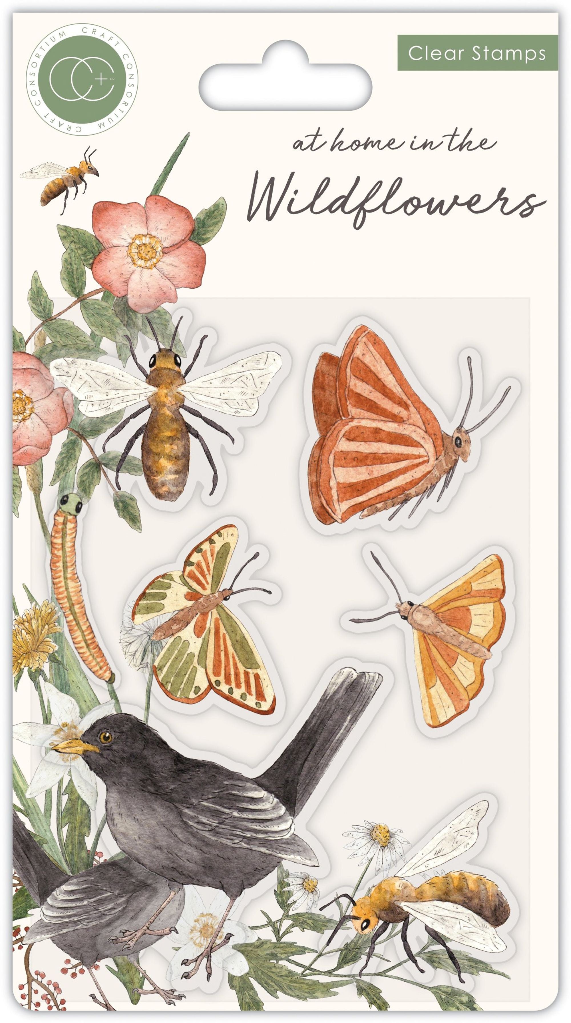 At home in the wildflowers - Stamp Set - Bees & Butterflies