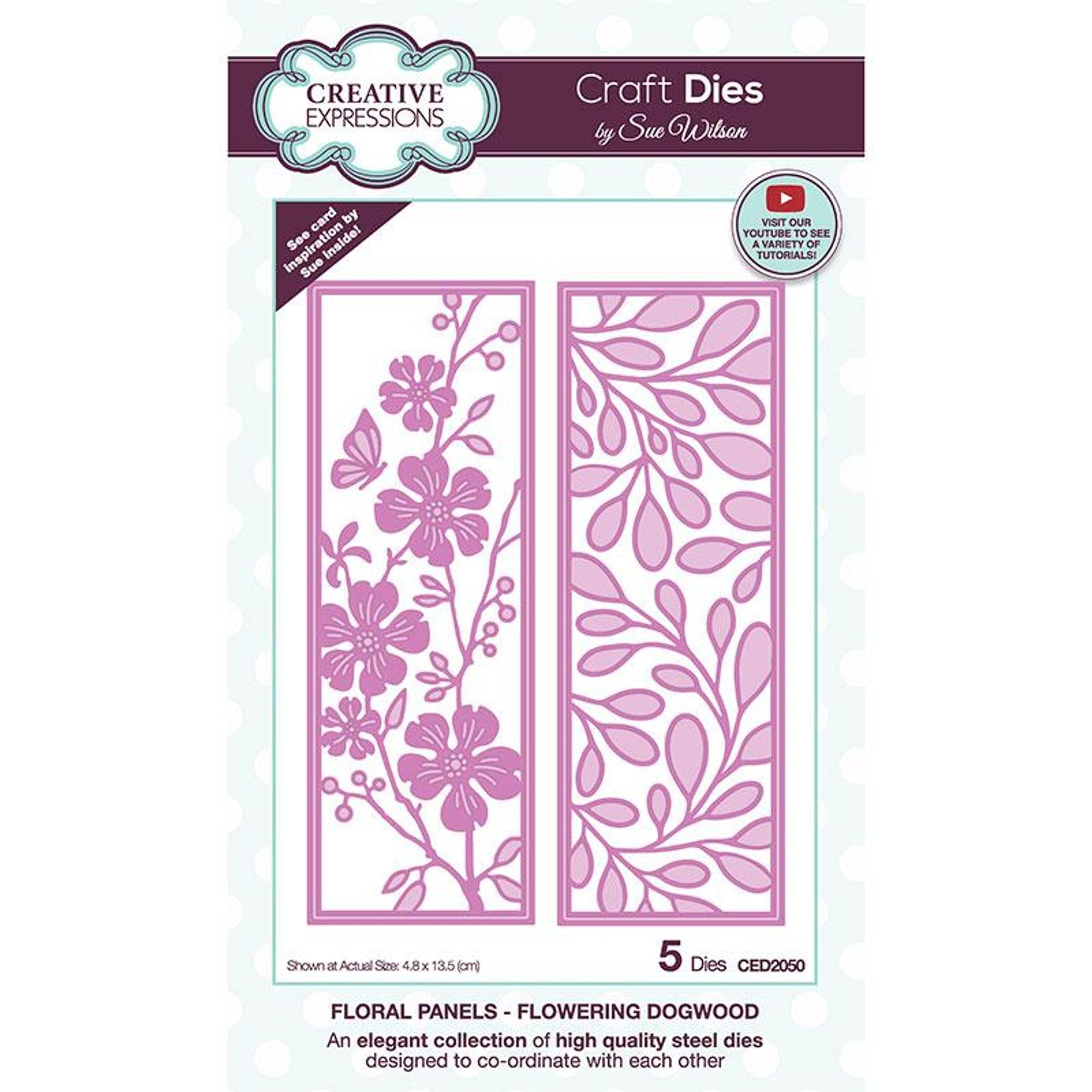 Creative Expressions Sue Wilson Floral Panels Dogwood Craft Die