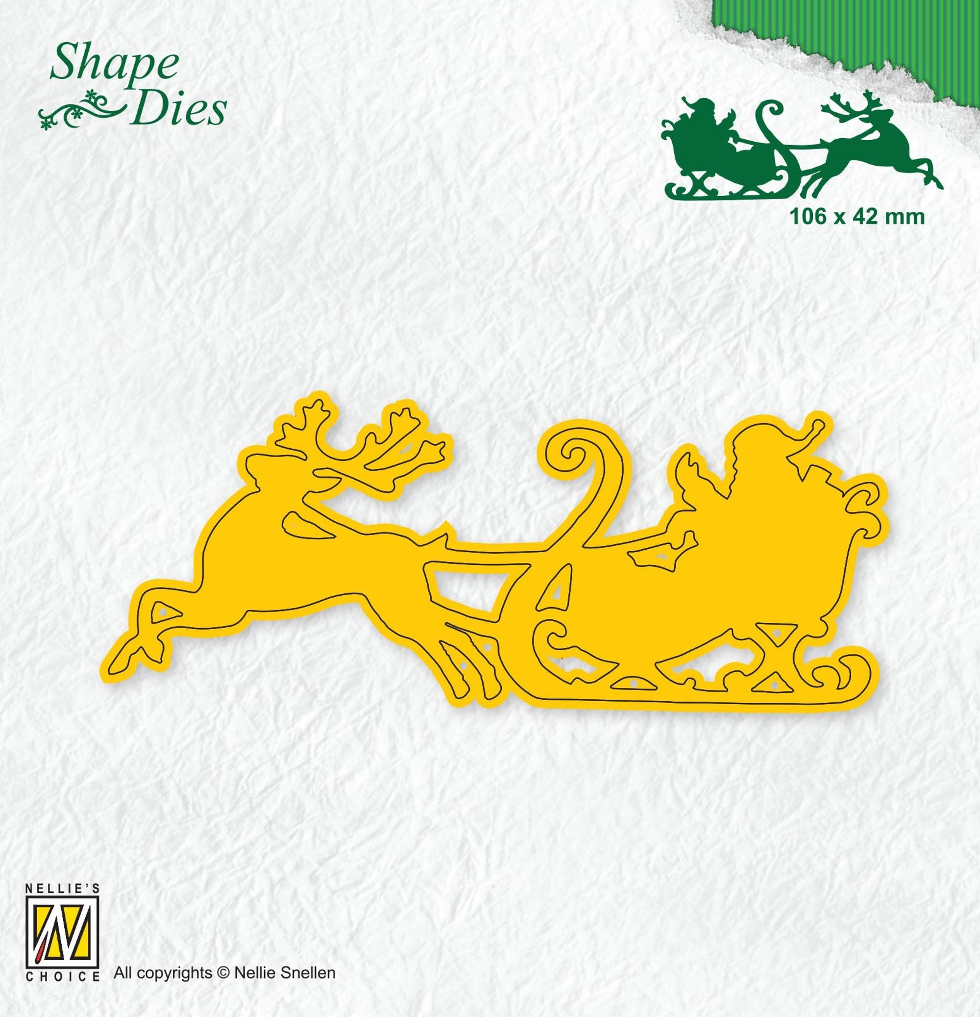 Shape Die Santa in Sled