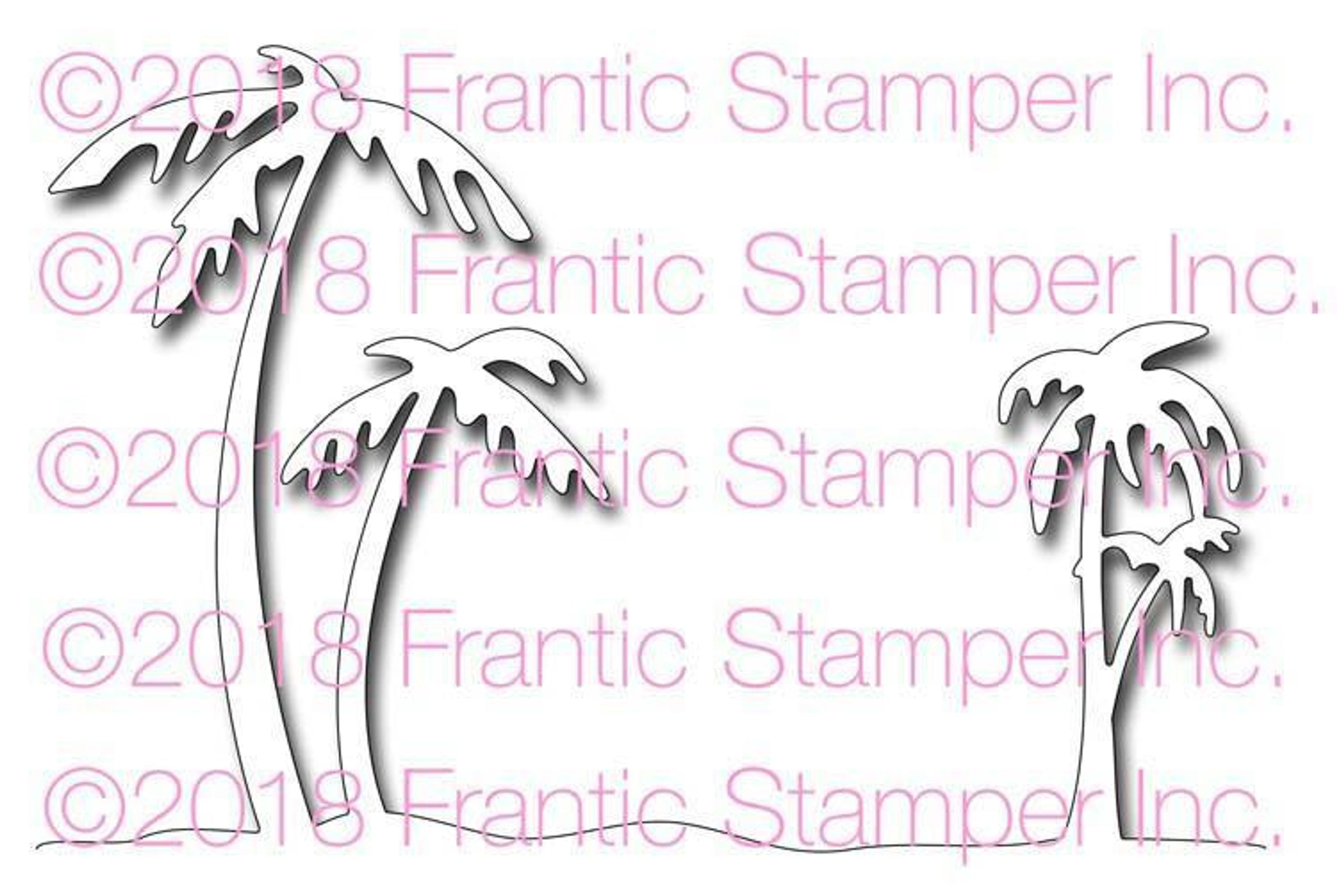 Frantic Stamper Precision Die - Palm Tree Edger