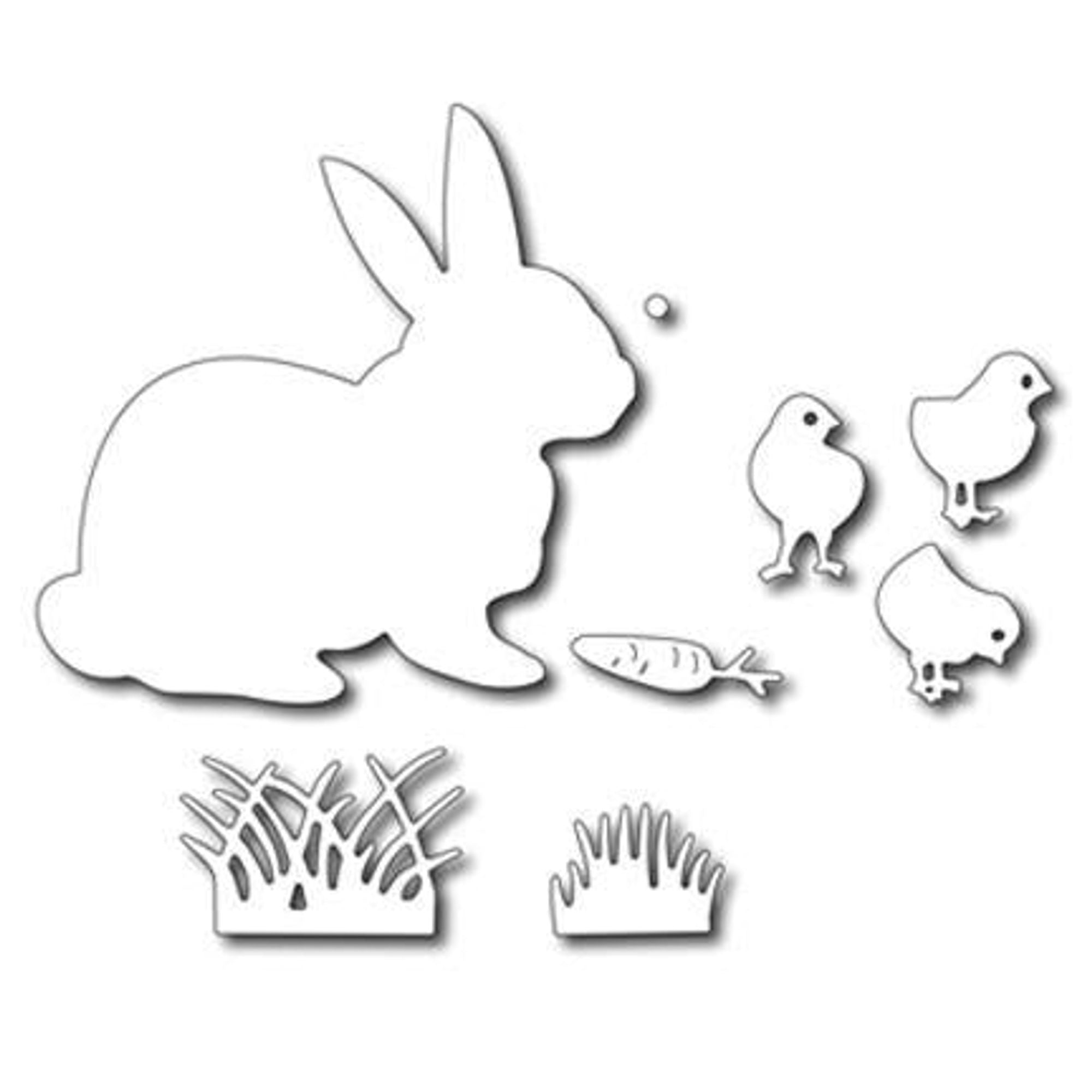 Frantic Stamper Precision Die - Easter Bunny & Chicks (set of 8)
