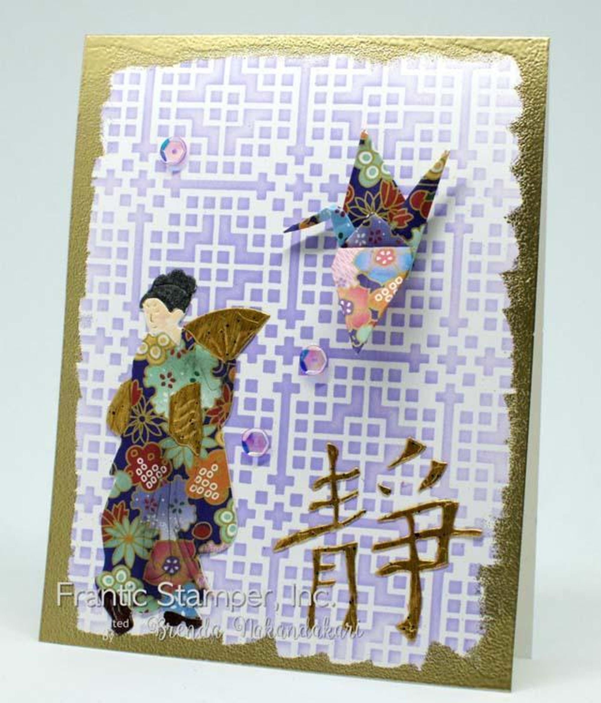 Frantic Stamper Precision Die - Geisha with Fan